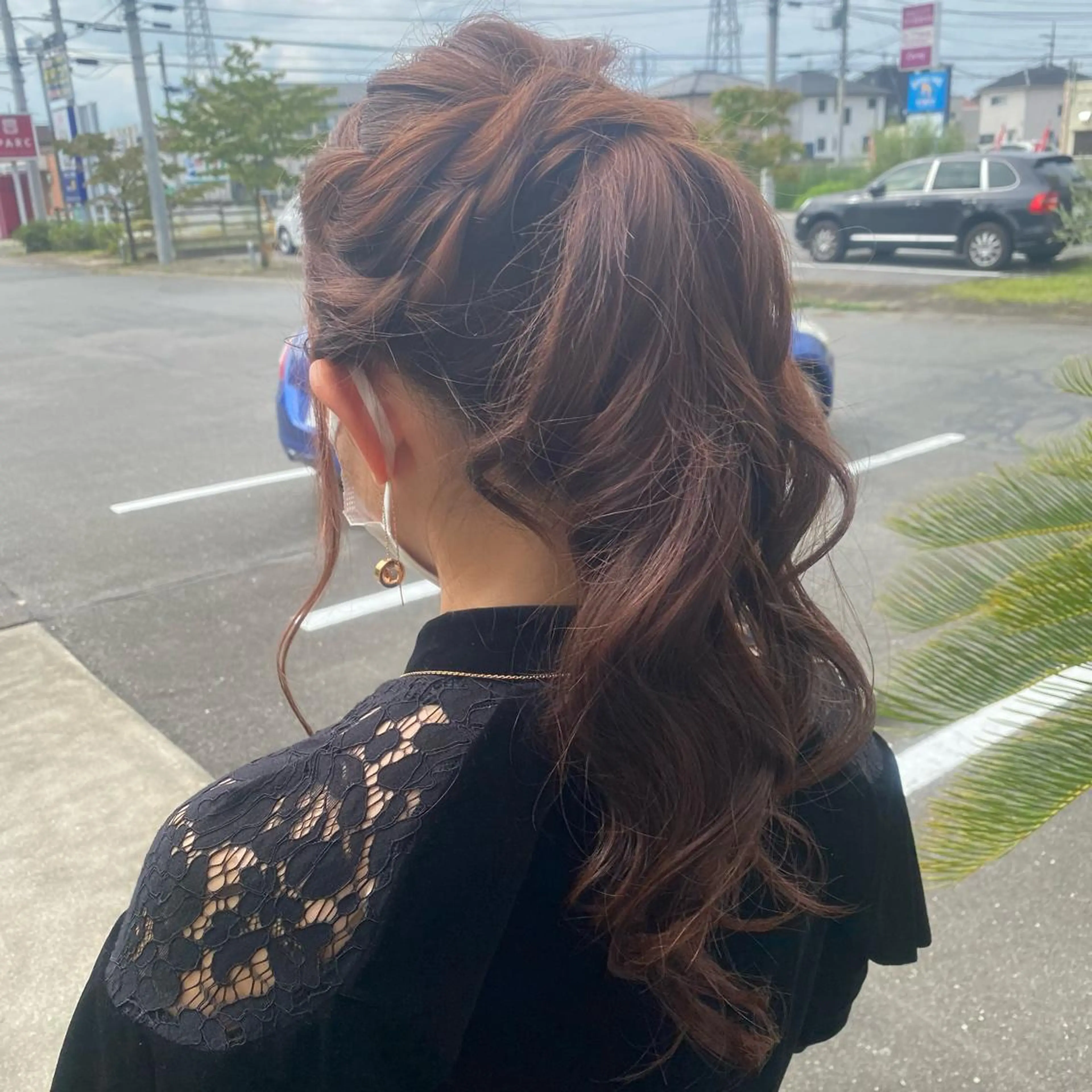 ロング ヘアアレンジ ポニーテール アオトソラ いしざかのヘアスタイル