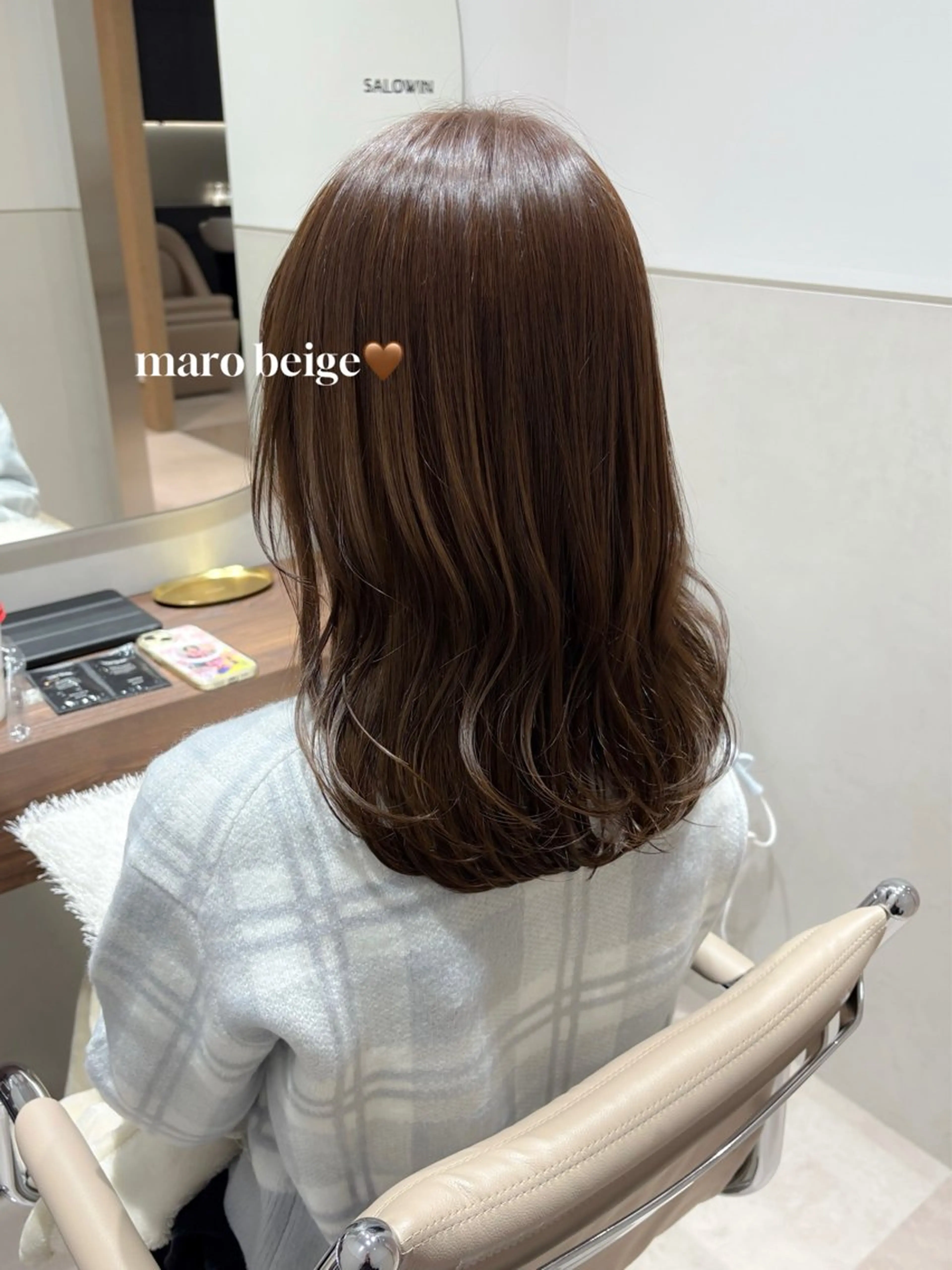 ミディアム カラー カット ヘアカラー トリートメント SALOWIN京都河原町suite店所属・うる艶カラー/ 髪質改善/arisaのヘアスタイル