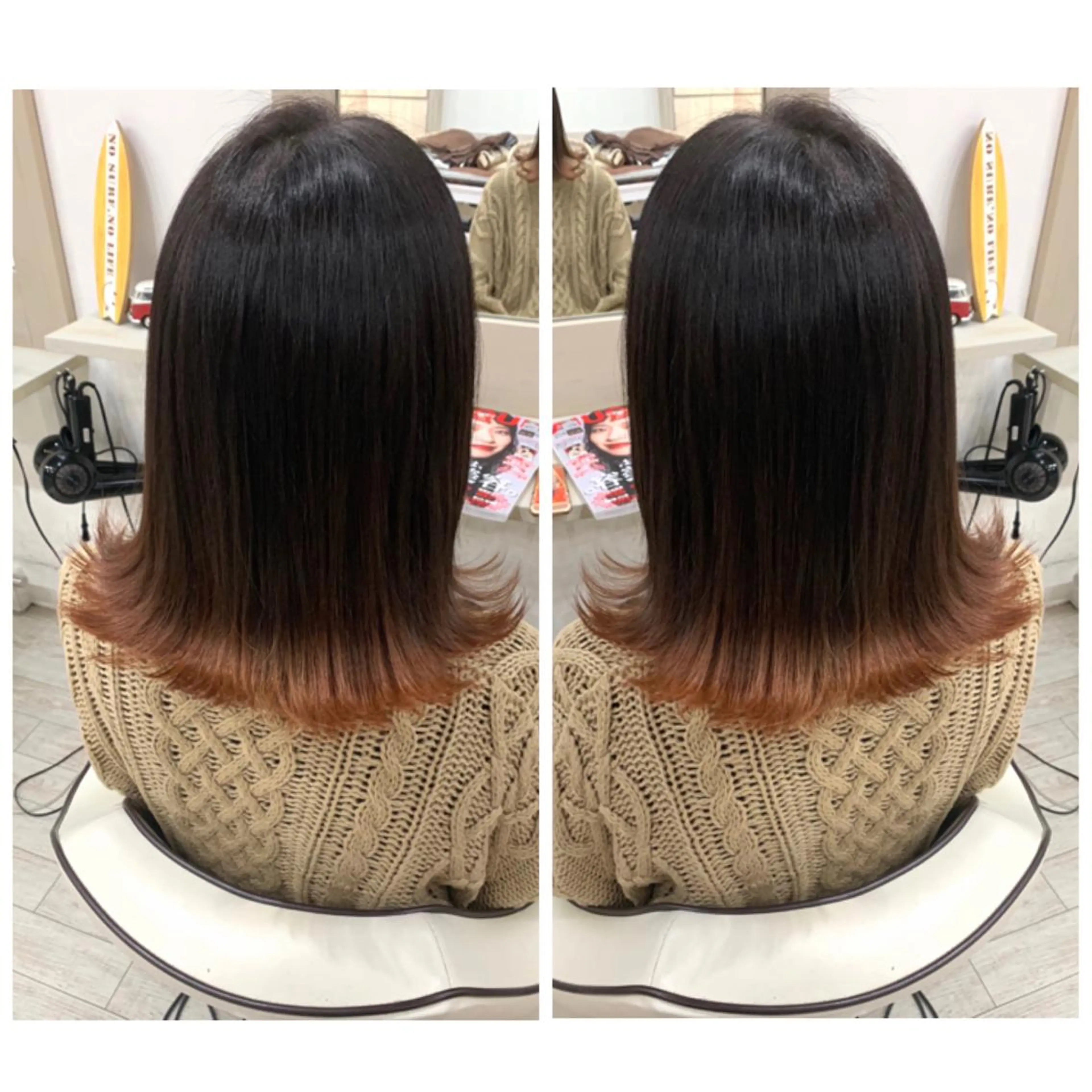 ミディアム カラー カット ヘアカラー 京都大人女性ショート 徒歩1分/秋山のヘアスタイル