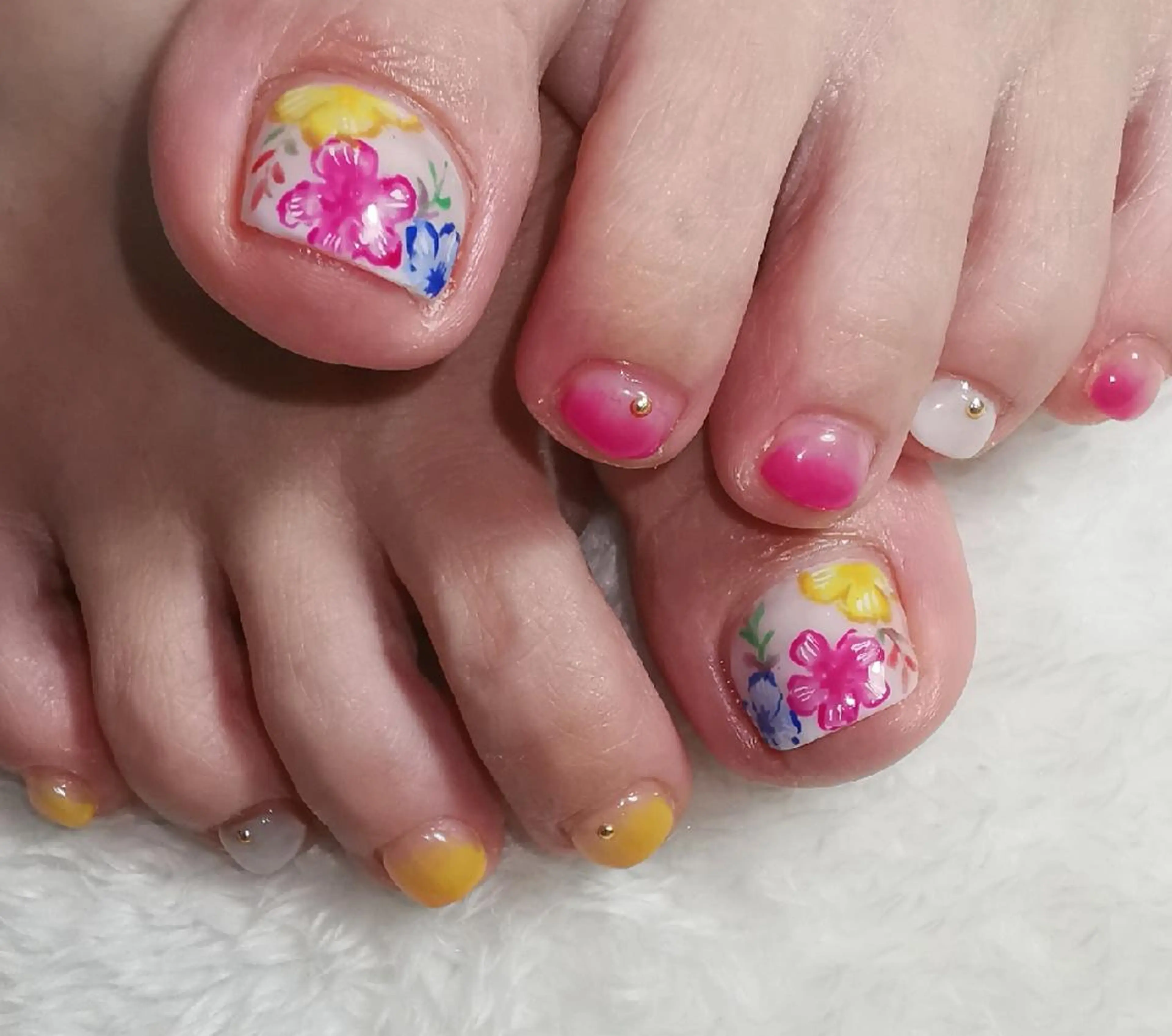 ネイル グラデーション フットネイル reve あやののネイルデザイン