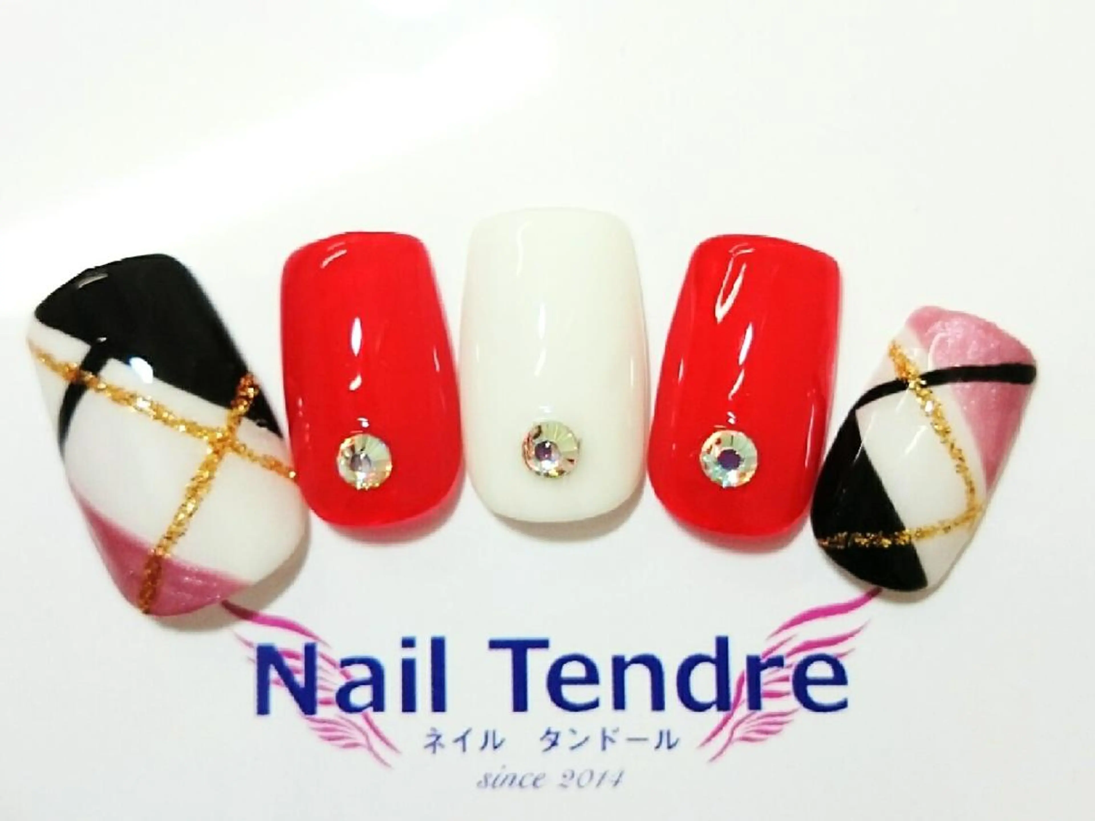 ネイル アートネイル ジェルネイル ソフトジェル ストーンネイル ハンドネイル Nail  Tendreのネイルデザイン