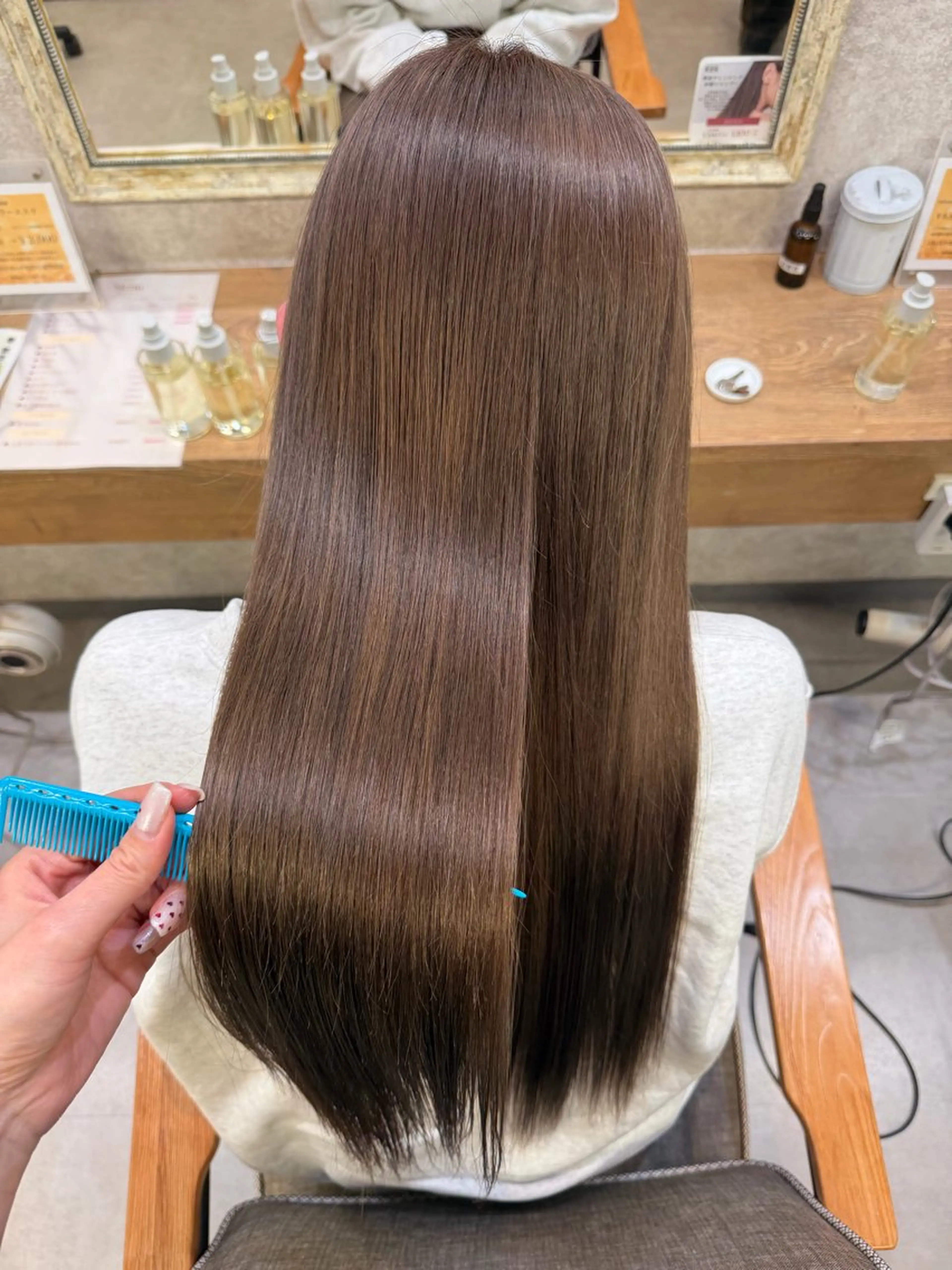 ロング カラー ヘアカラー トリートメント ツヤちゅるカラー✮ すずなのヘアスタイル