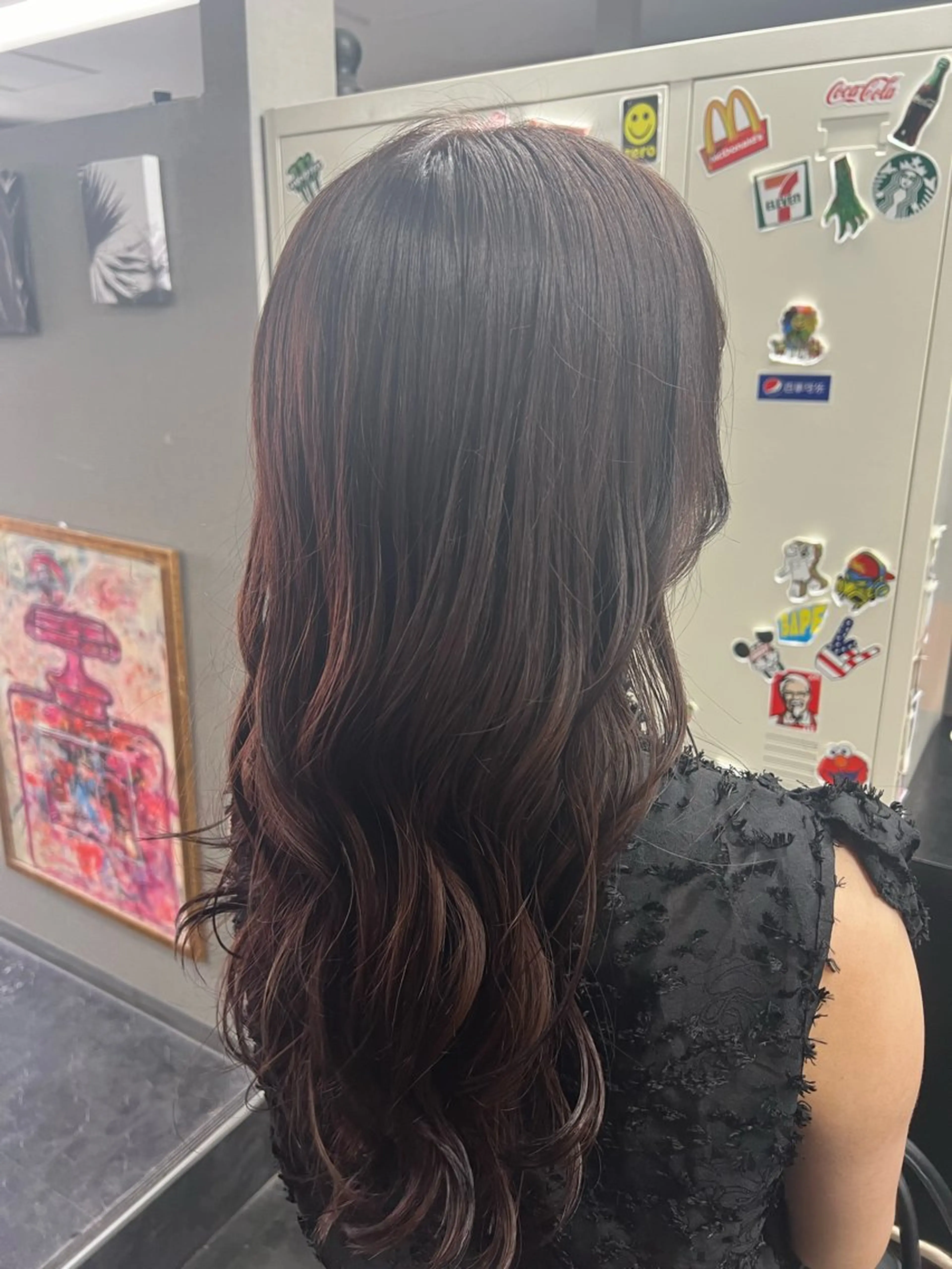 セミロング カット ヘアカラー ハイトーンカラー 坂本 翼のヘアスタイル