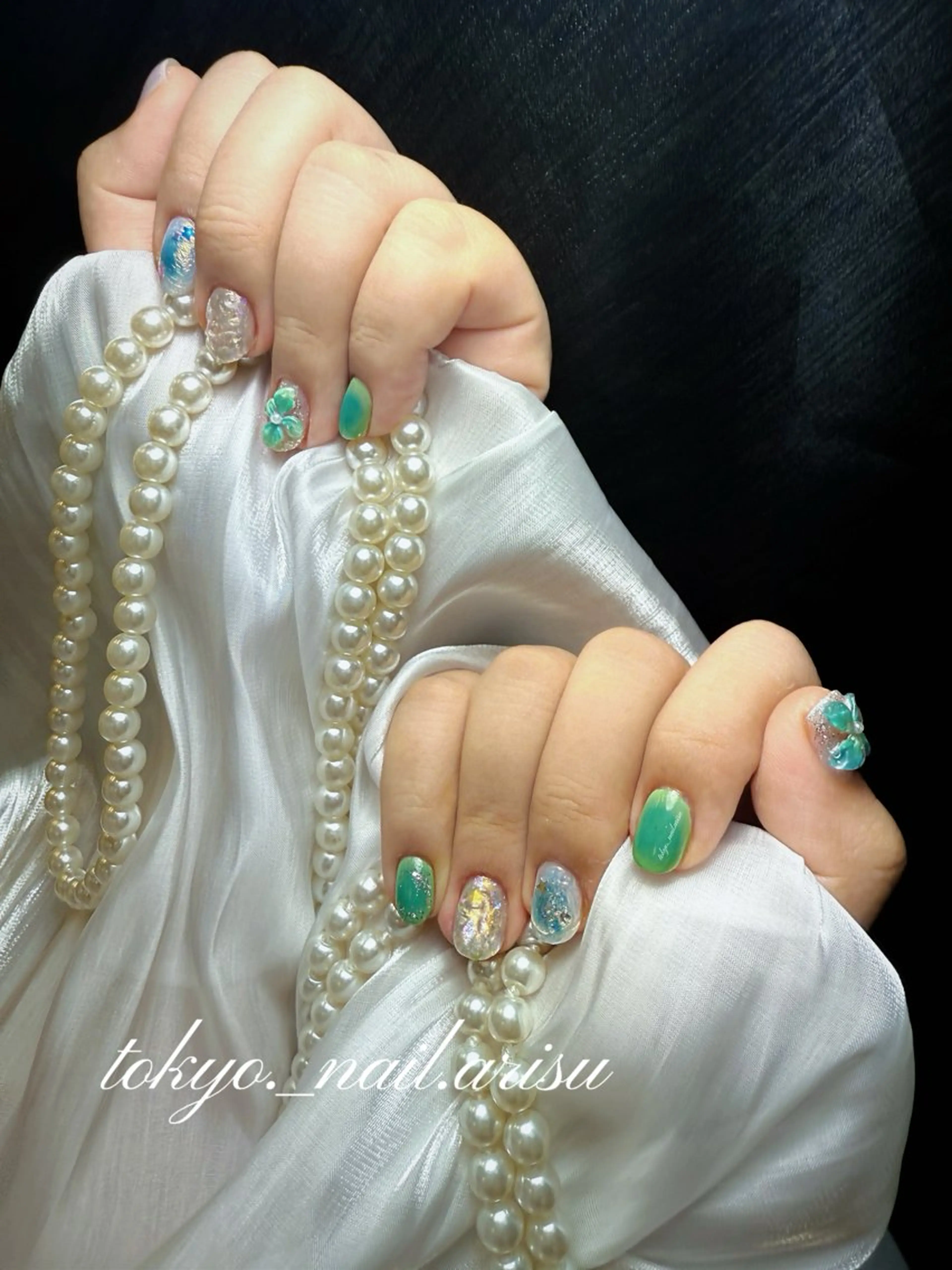 ネイル アートネイル ジェルネイル 氷ネイル・うるうるネイル マグネットネイル ハンドネイル ア リスのネイルデザイン