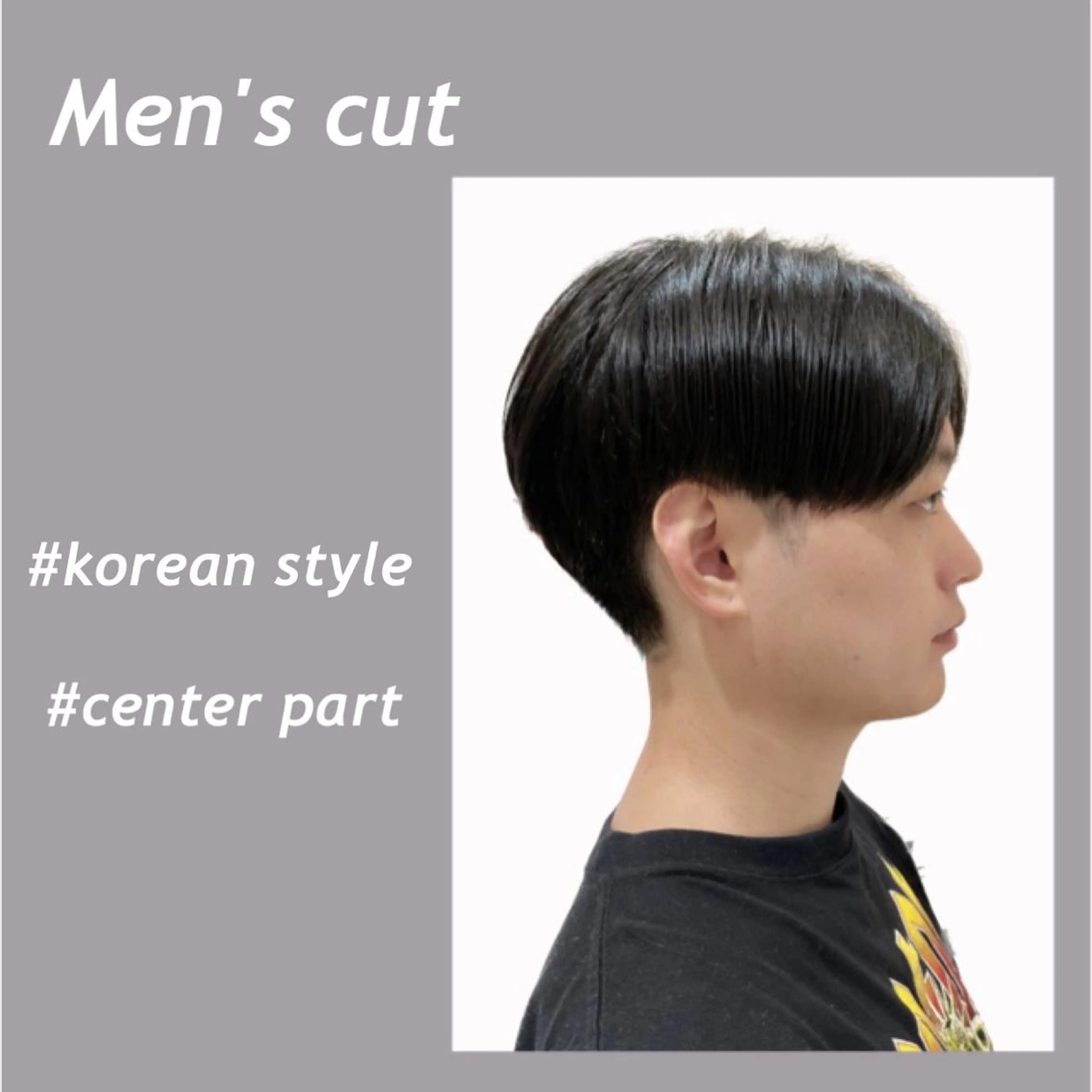 ショート メンズ センターパート カット 樋笠 知佳のヘアスタイル