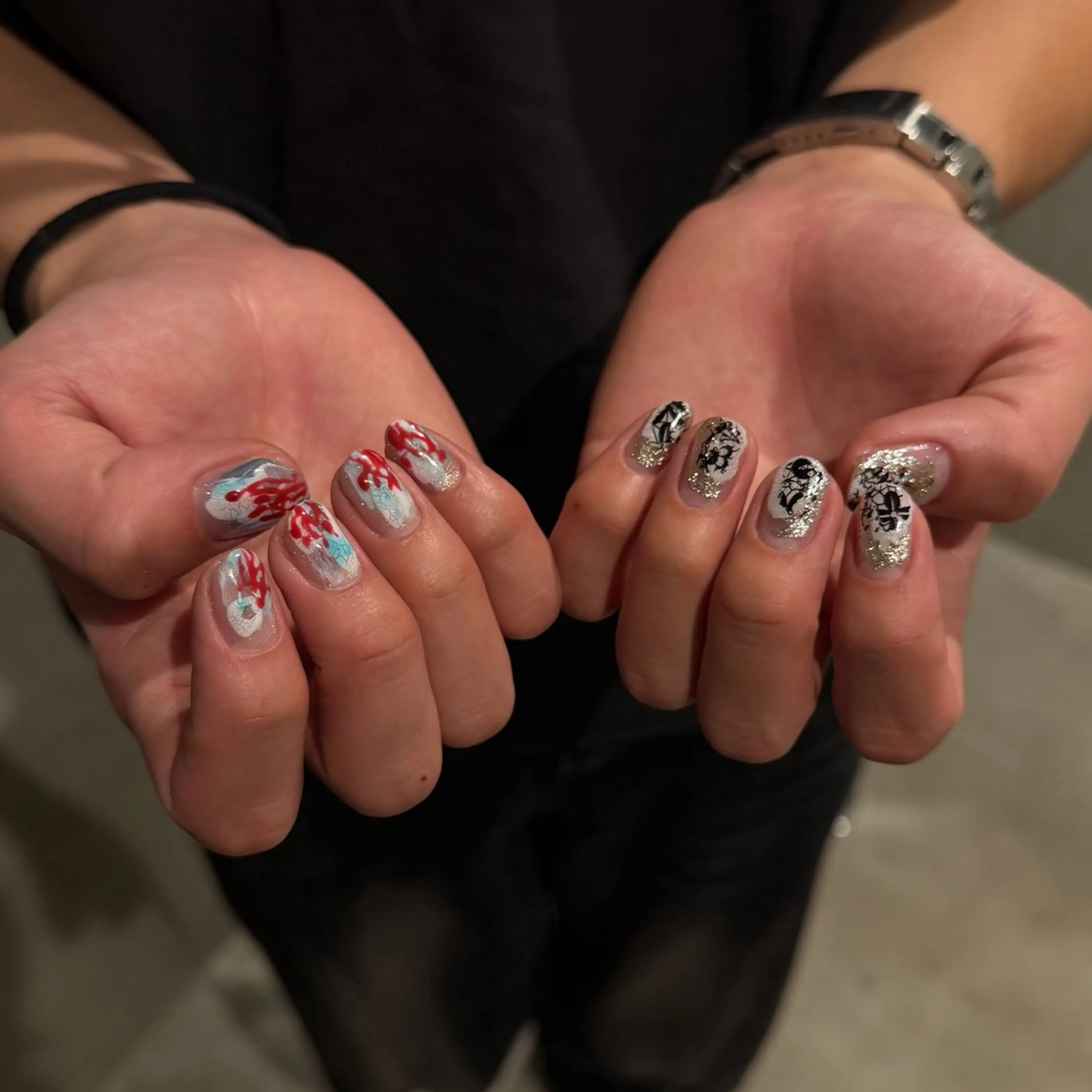 メンズ ネイル ニュアンスネイル ハンドネイル 𝐫𝐚𝐢 𝐧𝐚𝐢𝐥のネイルデザイン