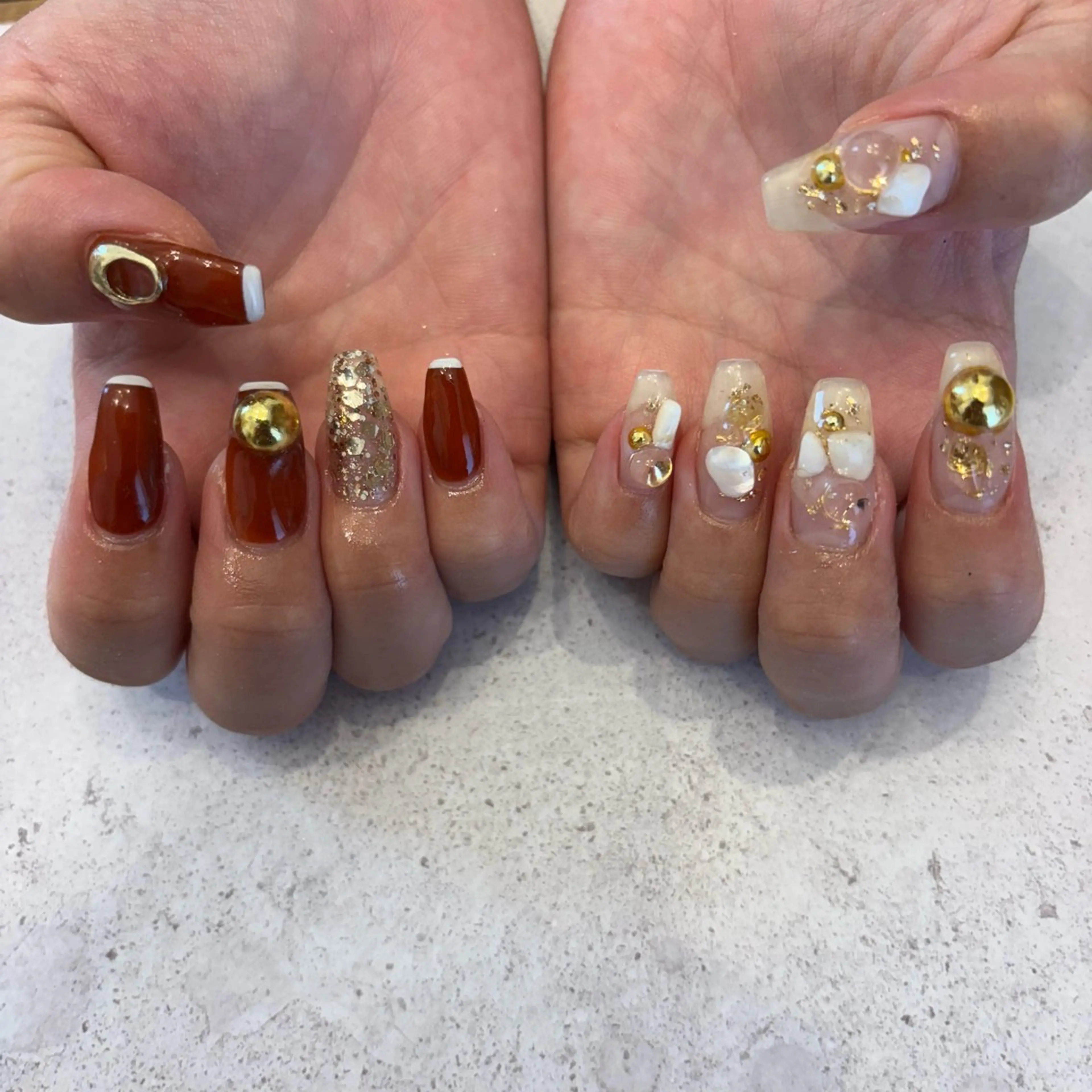ネイル ハンドネイル Sea  nail by emaのネイルデザイン