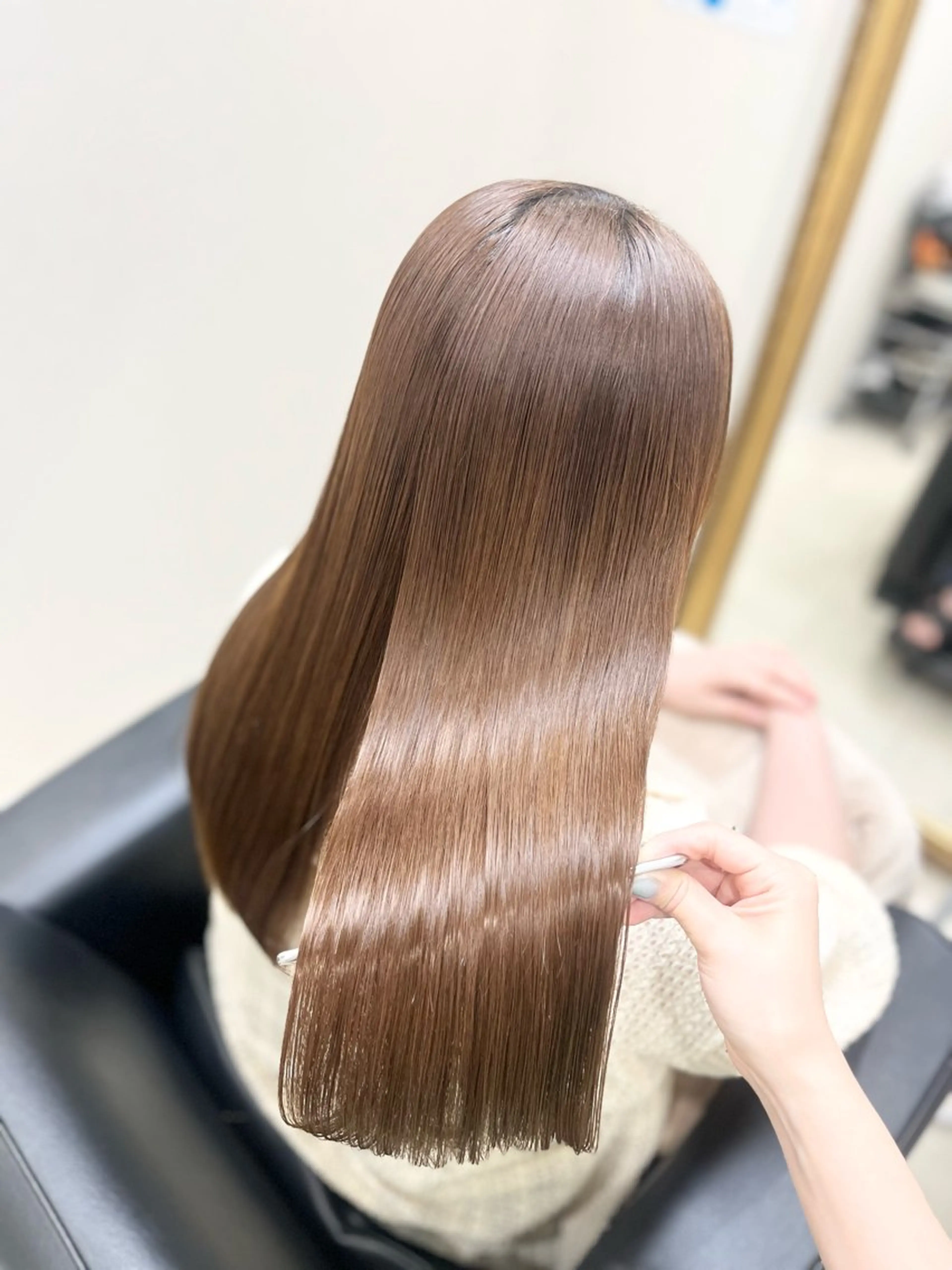 【🌧️うねり解決🌀】カット+縮毛矯正or髪質改善ストレート+髪質改善トリートメントの写真