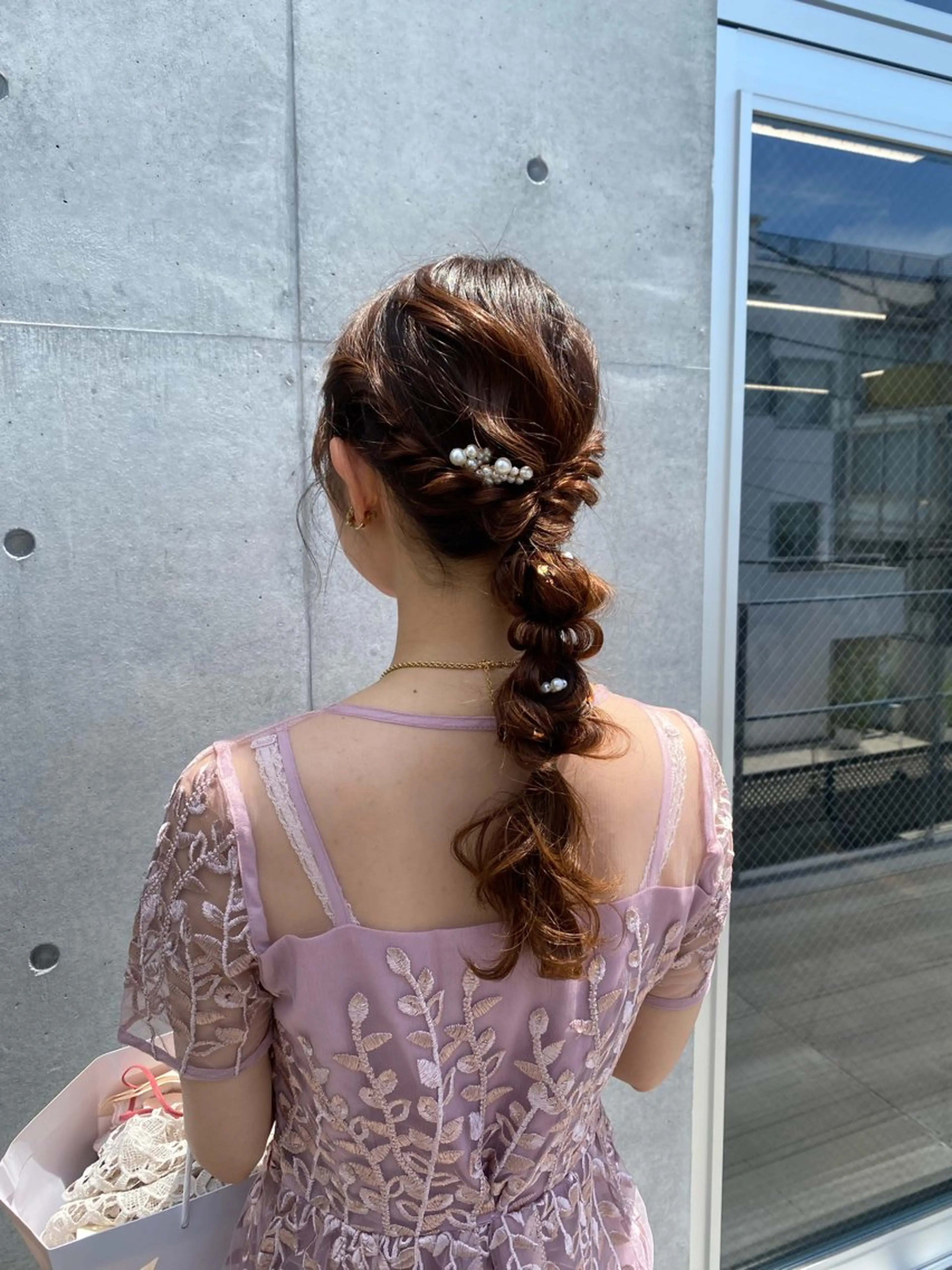 ロング カラー ヘアアレンジ ヘアセット mina 🌷のヘアスタイル