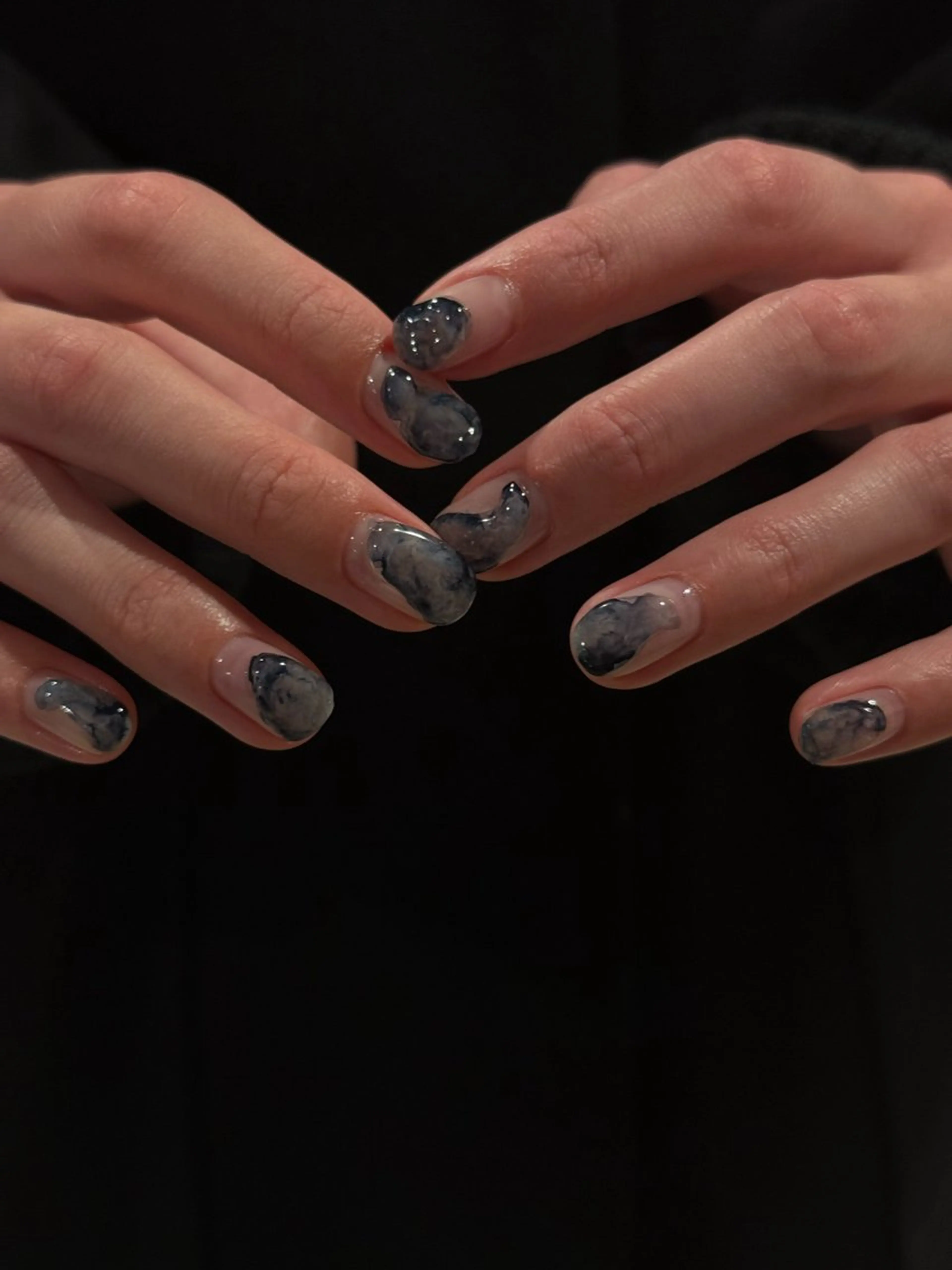 ネイル カジュアル クリアネイル ジェルネイル マグネットネイル ミラーネイル ハンドネイル filonnail / kotoneのネイルデザイン