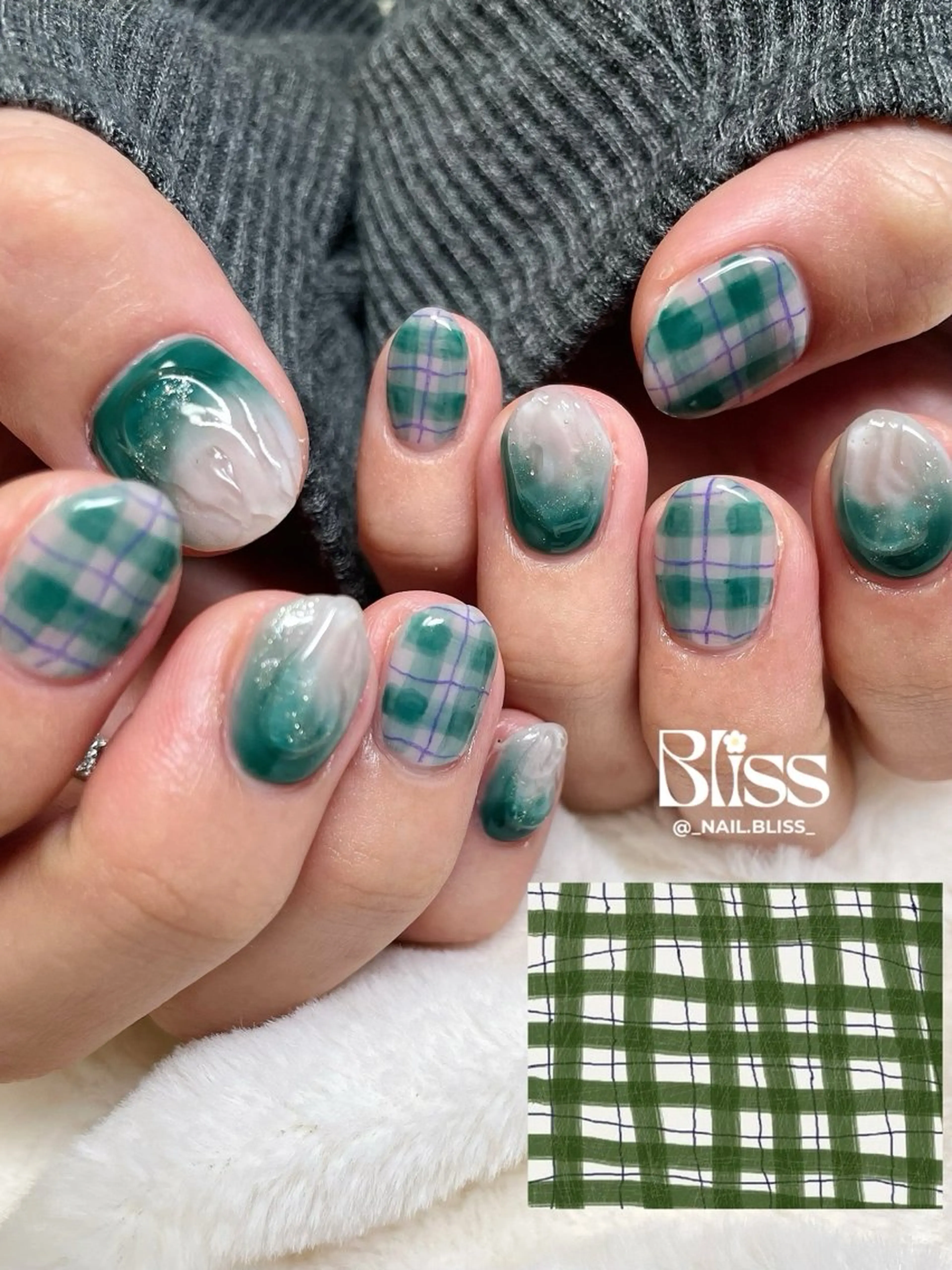 ネイル ぷっくりネイル ハンドネイル NAIL BLISSのネイルデザイン