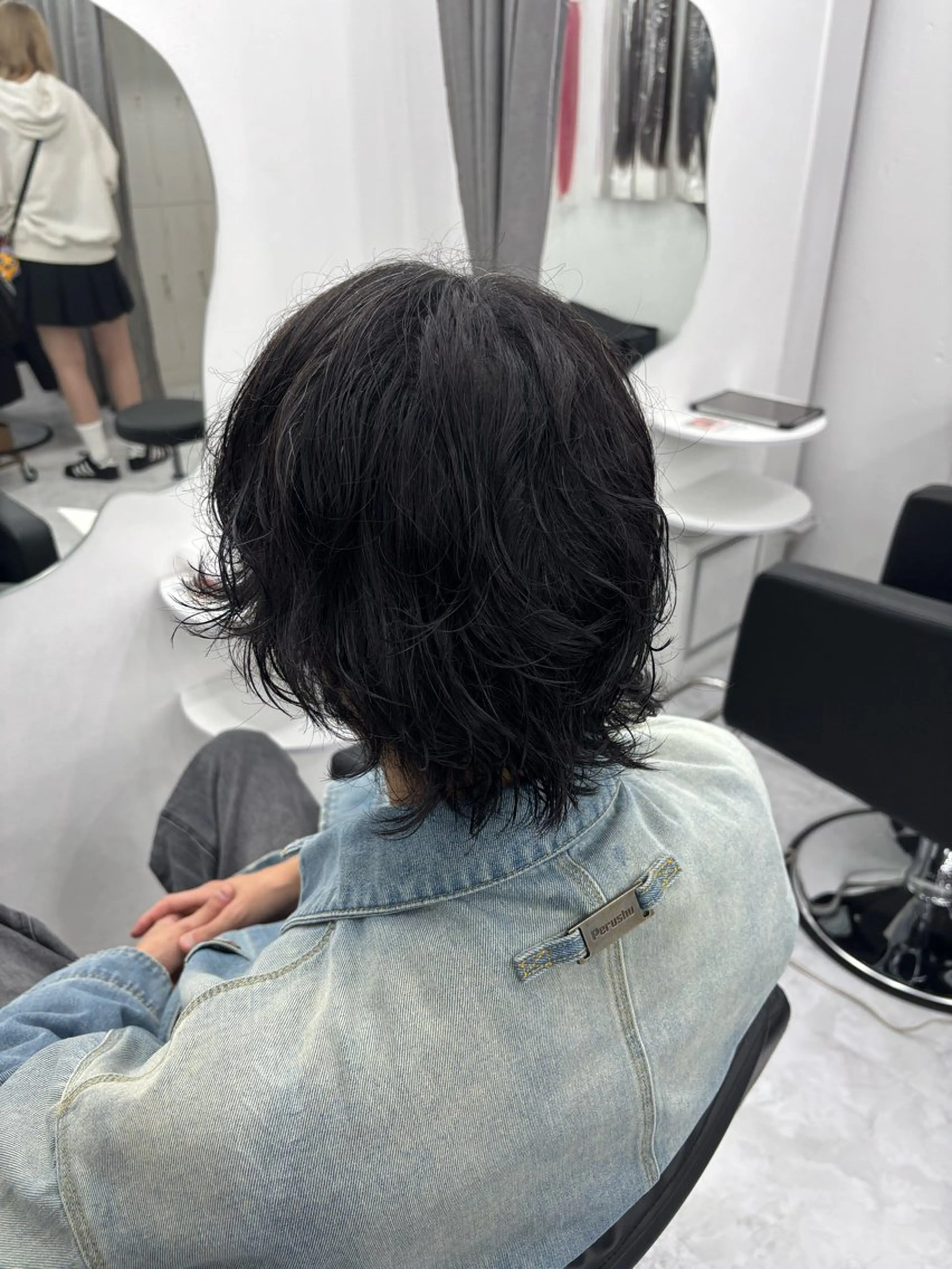 メンズ メンズパーマ メンズウルフカット ウルフカット カット パーマ MoA cilue 福島さつき 👧🏻のヘアスタイル