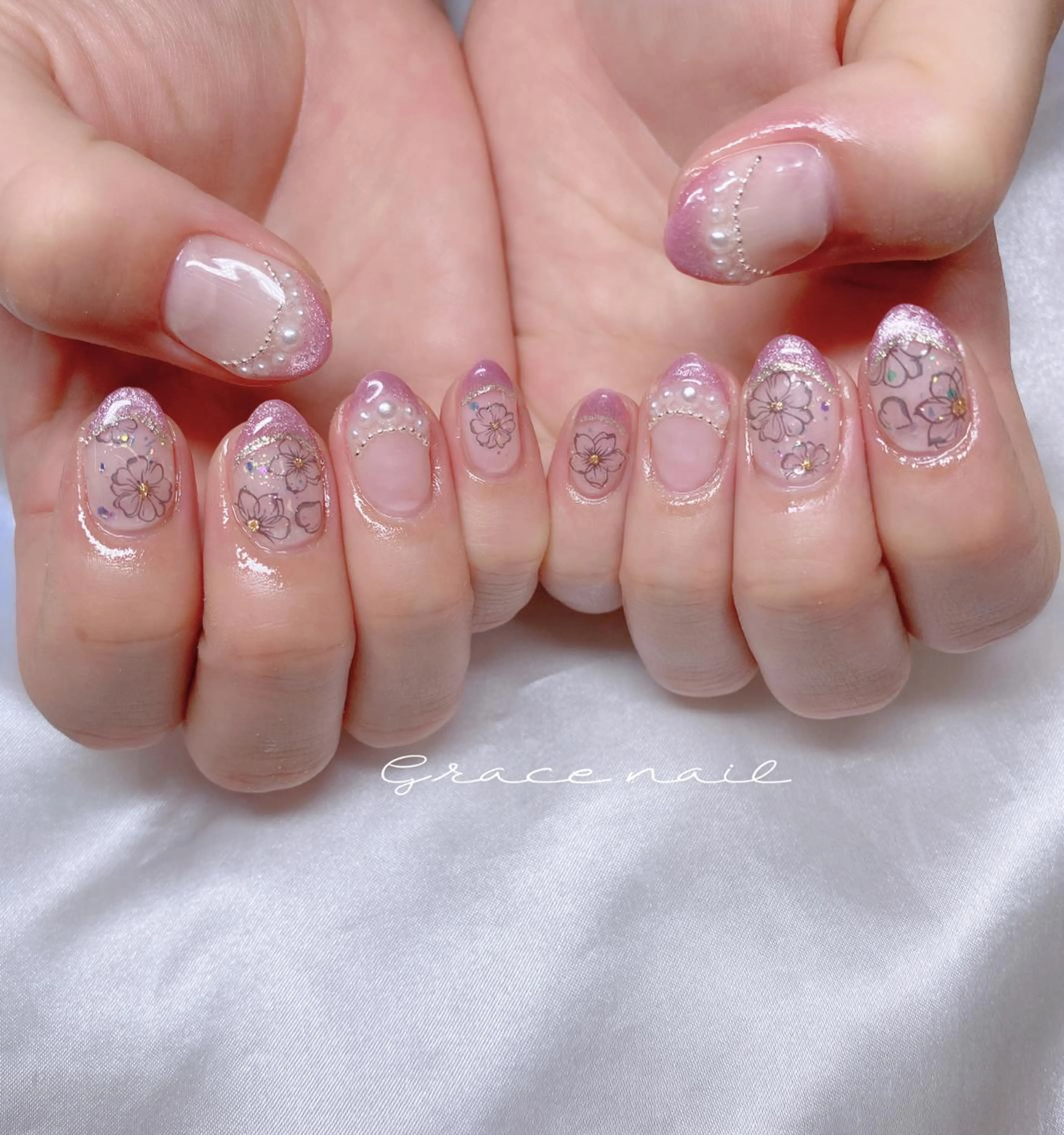 ネイル ハンドネイル ☆*。Grace Nail。*☆のネイルデザイン