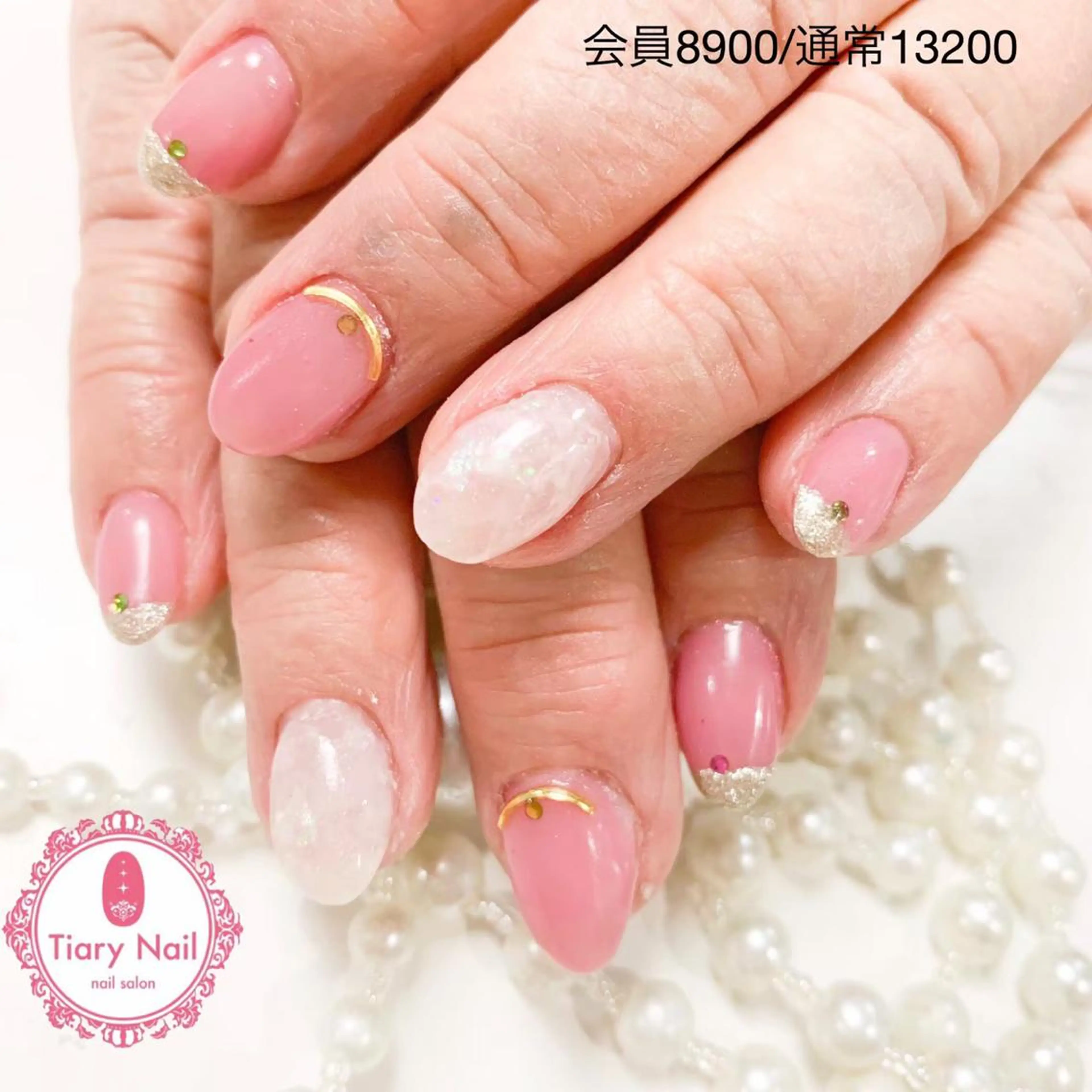 ネイル 桜ネイル 長さ出し オフィスネイル スカルプネイル シンプルネイル 💗🪽Tiary Nail🪽💗のネイルデザイン