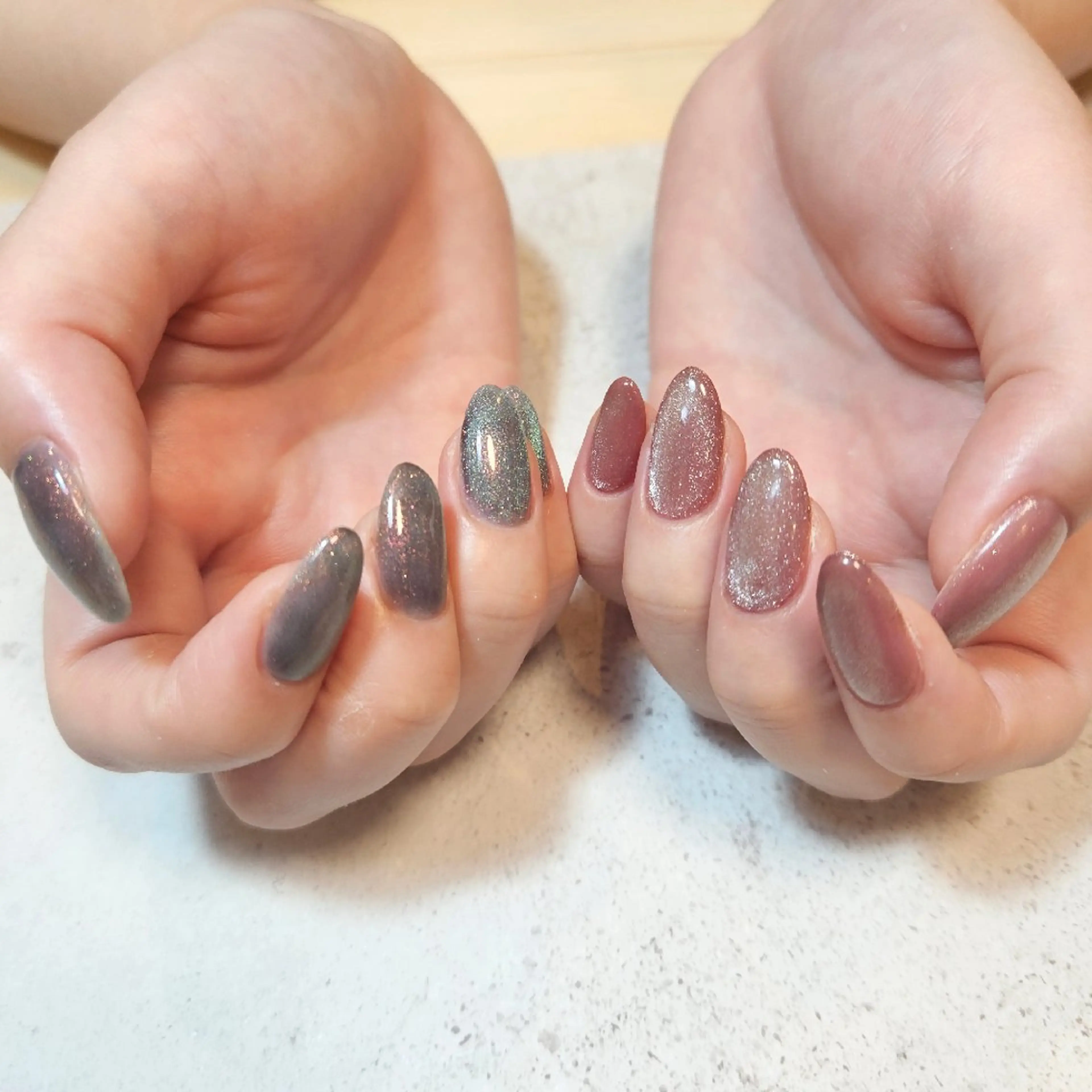 ネイル ジェルネイル マグネットネイル ニュアンスネイル パラジェル ハンドネイル Nailsalon manoのネイルデザイン