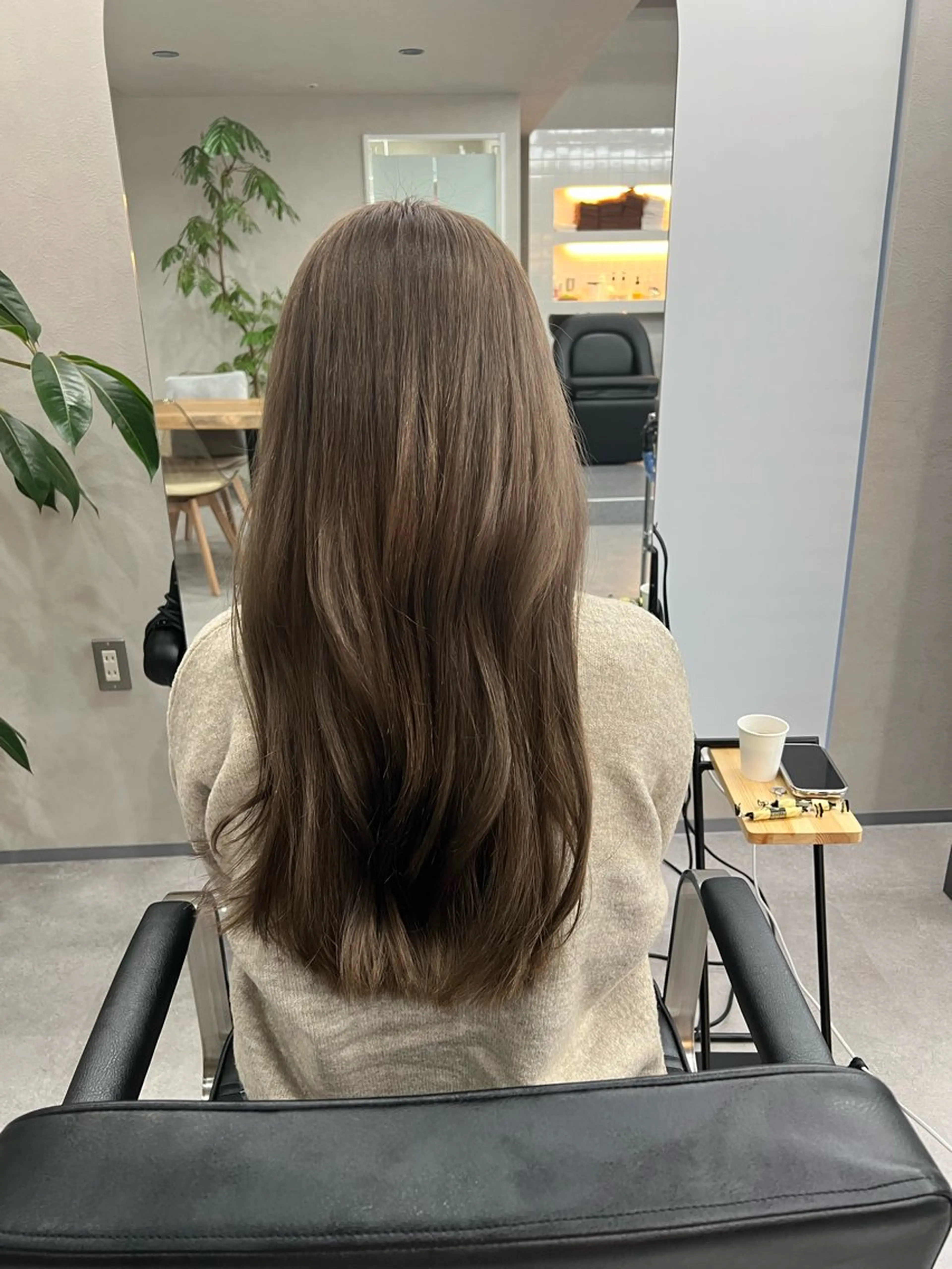 ロング レイヤーカット ロング ローレイヤー カット ヘアカラー トリートメント 艶ボブ🤎暖色カラー 縮毛矯正/メンズ💈のヘアスタイル