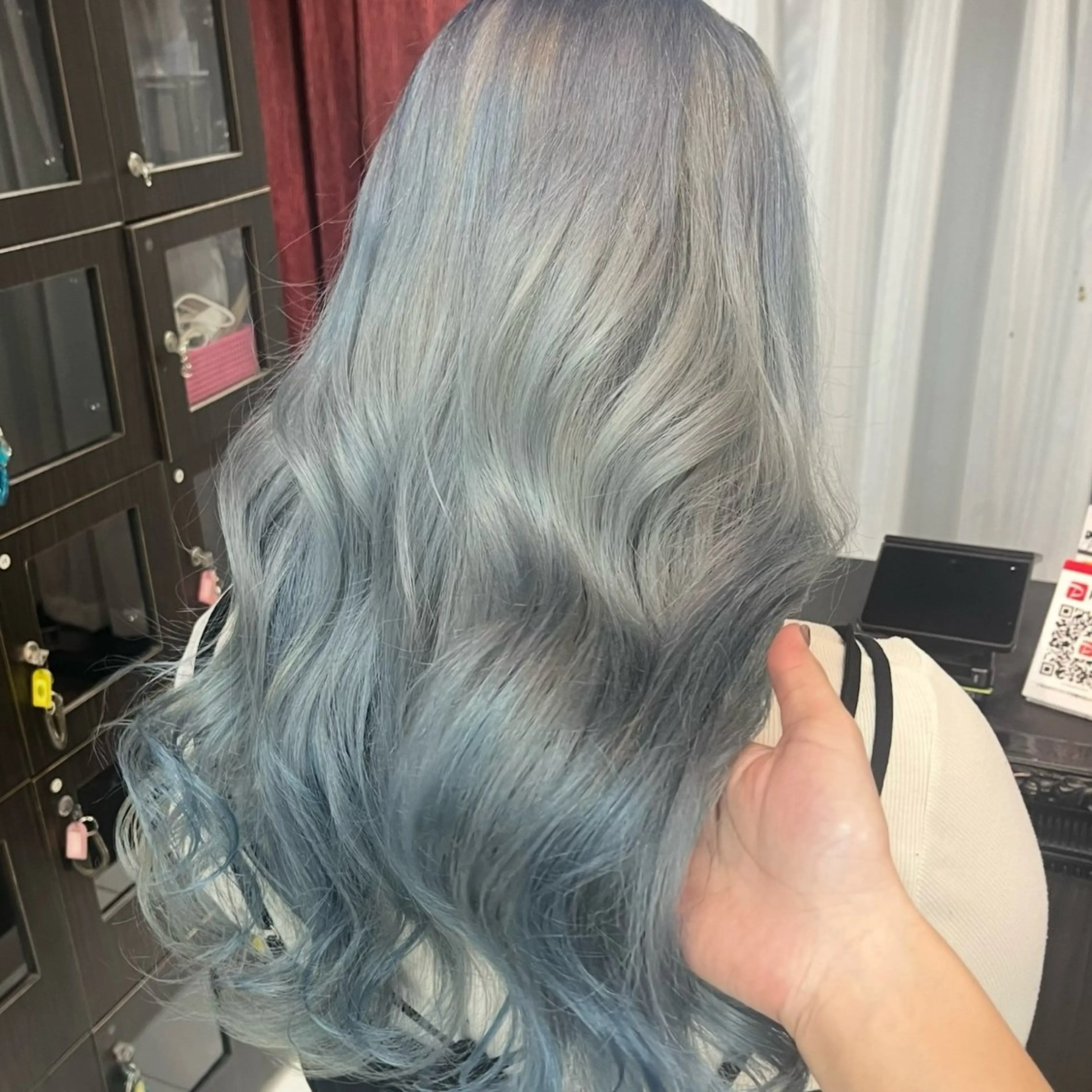 ロング カラー ブリーチ ブルーカラー 🫧ハイトーン/ ペールカラー🕊♡雛のヘアスタイル