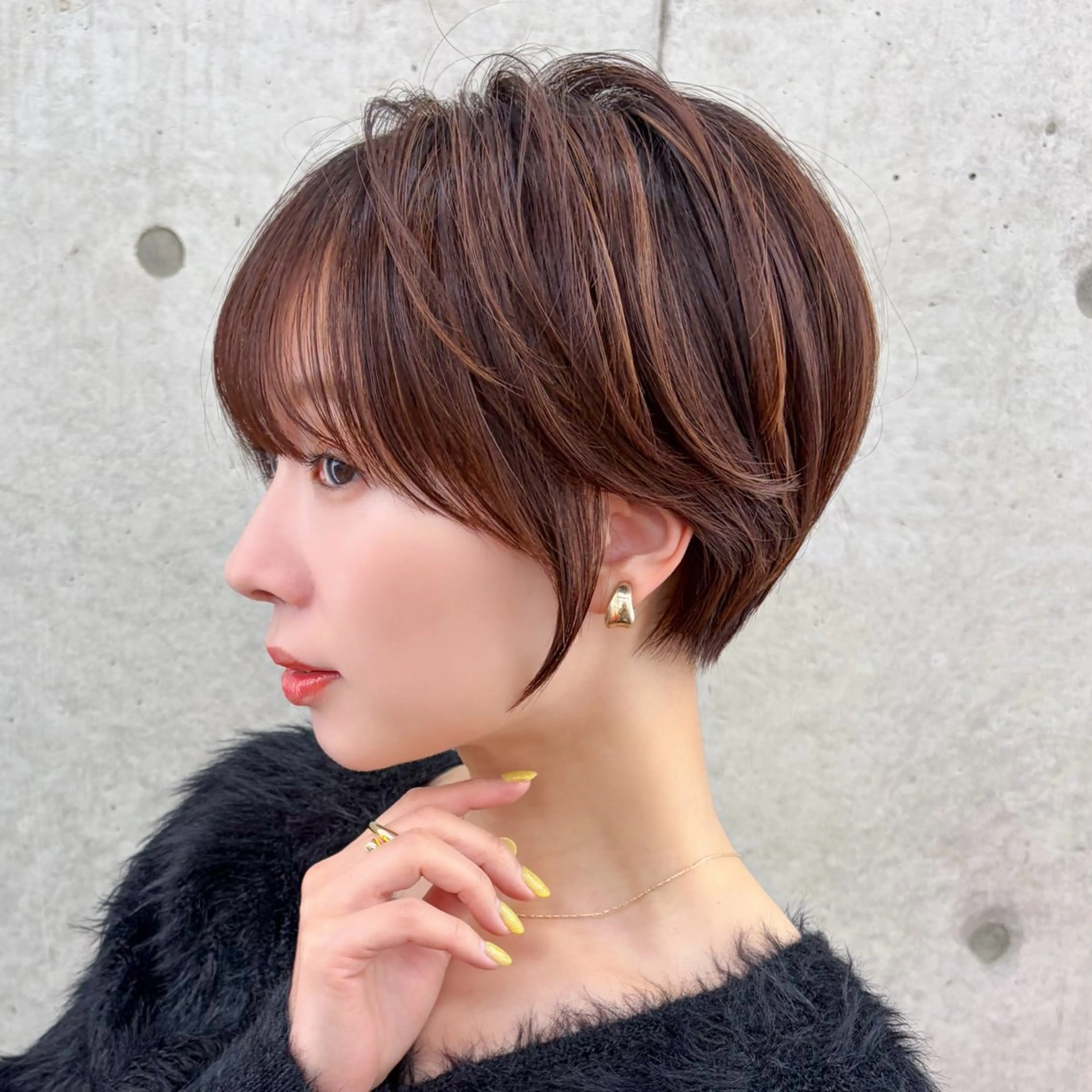 ショート ショート/レイヤー/ 縮毛矯正/ 渡邊莉玖のヘアスタイル