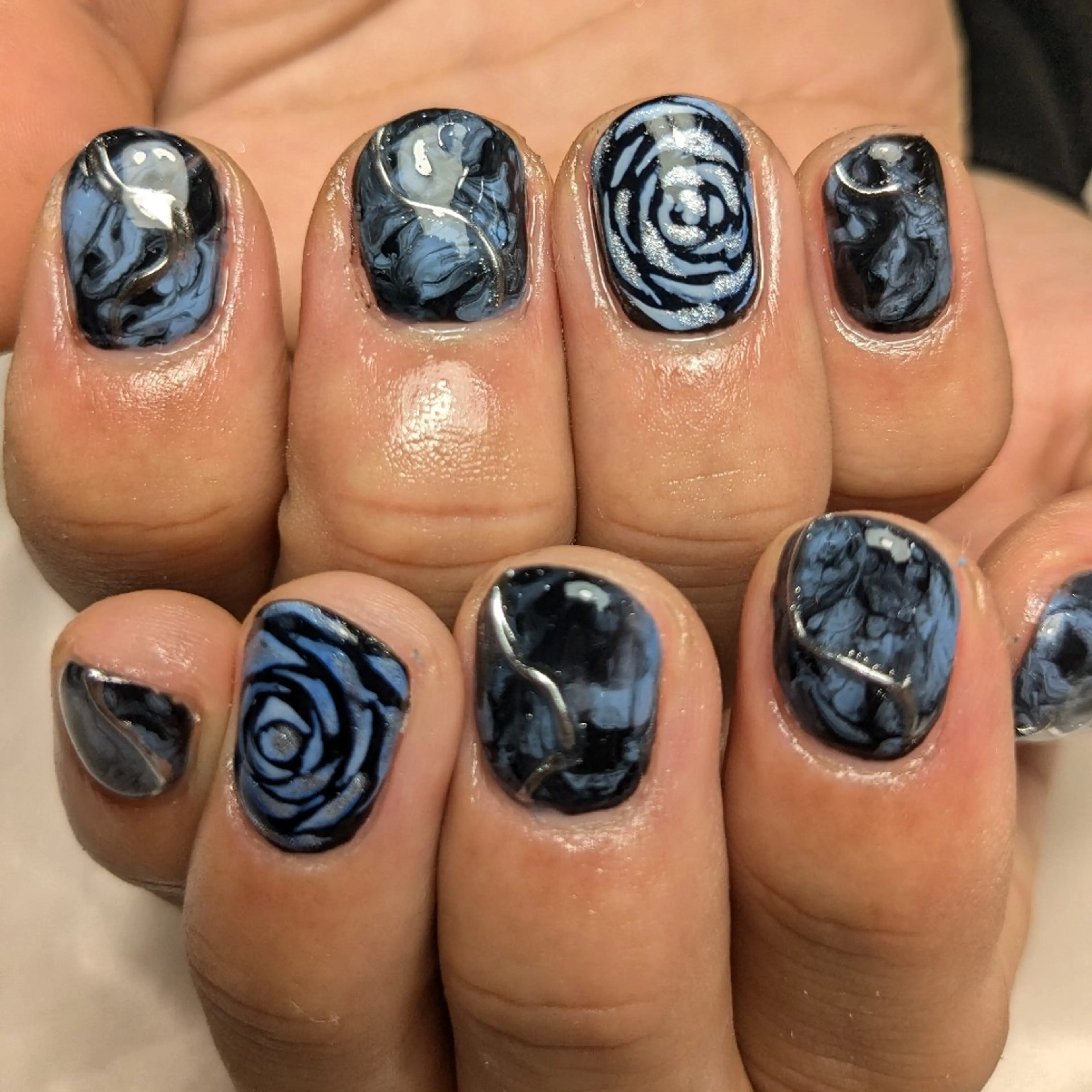 ネイル アートネイル 大理石ネイル(マーブル) ハンドネイル Ray nail   WAKA️🫧のネイルデザイン