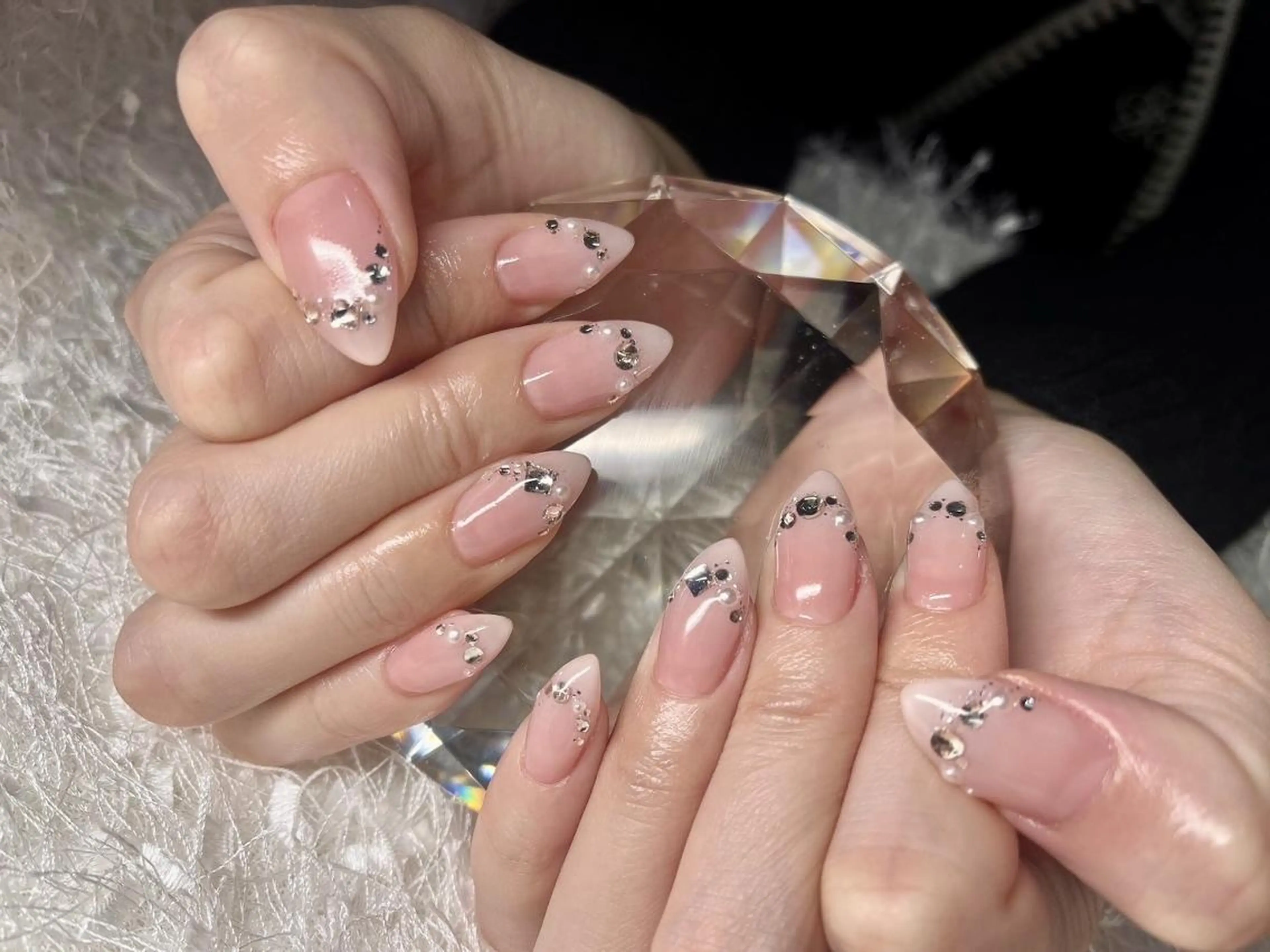 ネイル 長さ出し フレンチネイル ジェルネイル グラデーション 韓国ネイル ハンドネイル Nail&eye Belire 新宿のネイルデザイン