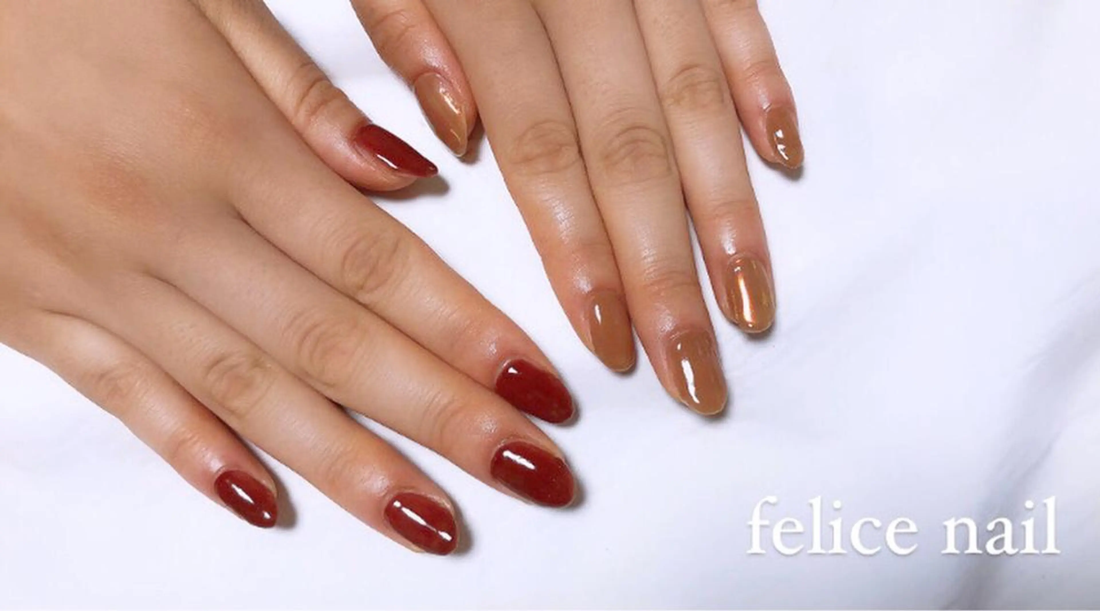 ネイル ボルドー ワンカラーネイル ハンドネイル felice nailのネイルデザイン