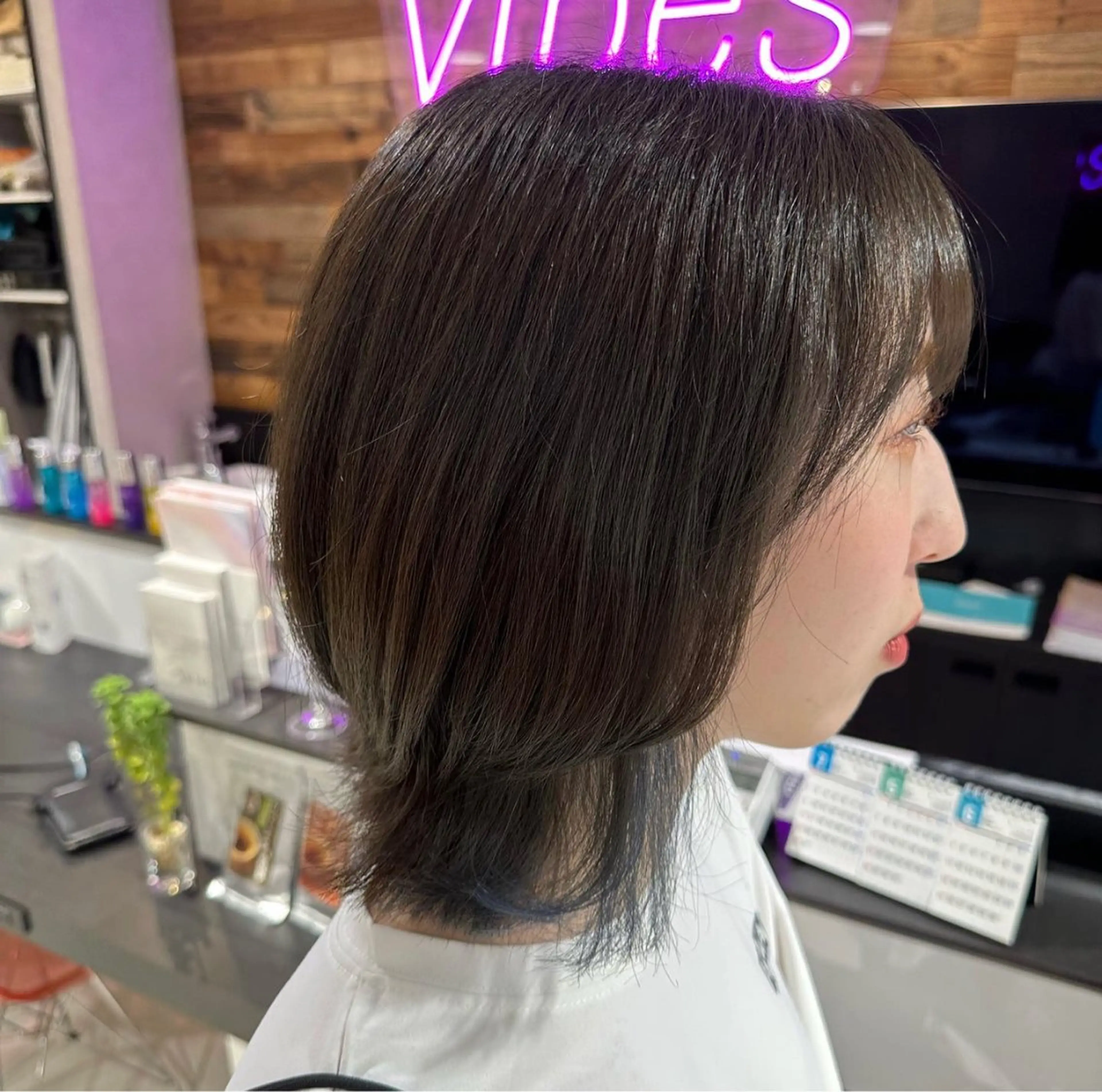 ミディアム カラー 縮毛矯正／ダブル カラー／はづき☘️のヘアスタイル