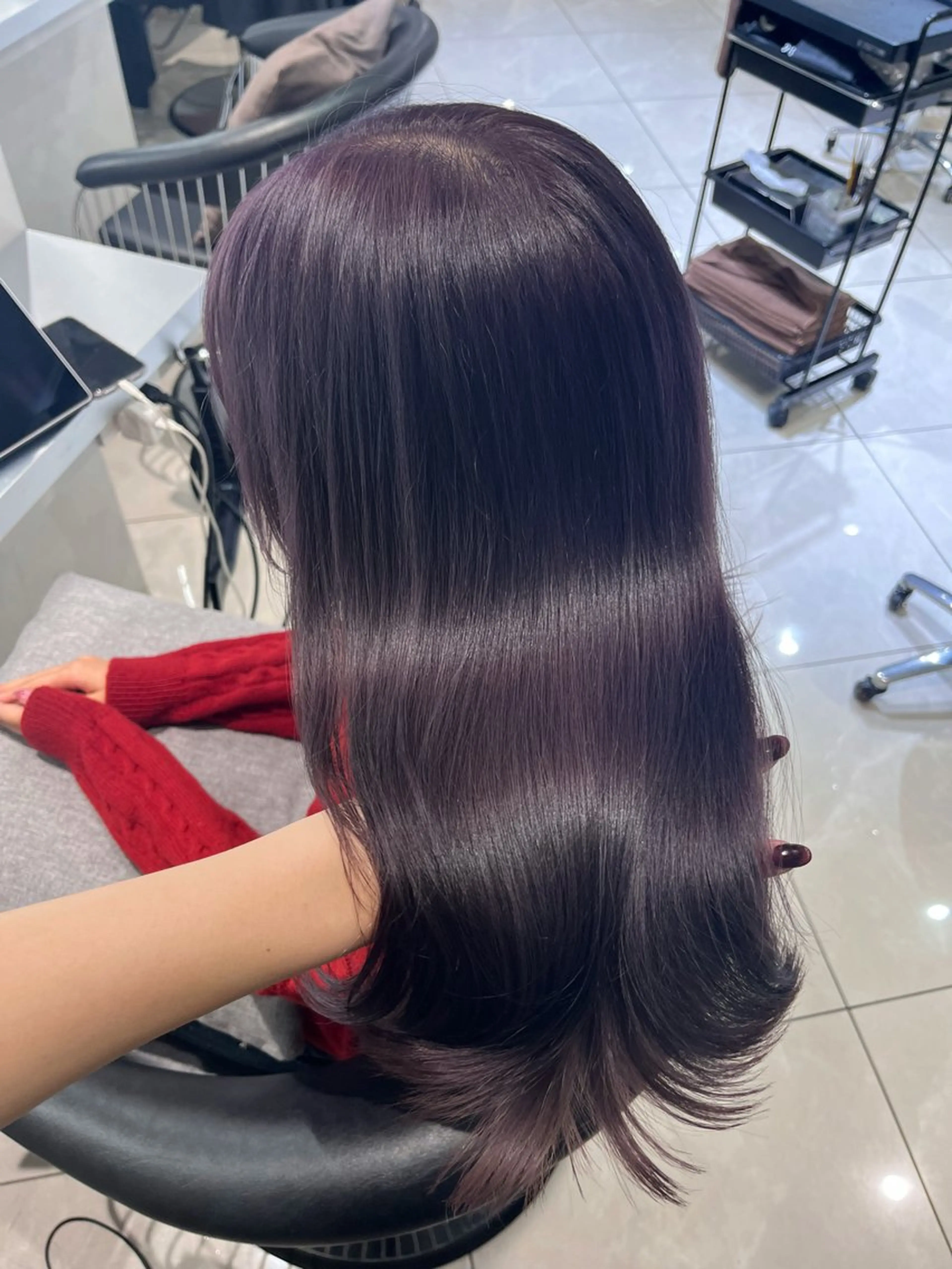 セミロング カラー ブリーチ グレージュ ラベンダーカラー ラベンダーグレージュ ラベンダーグレー ヘアカラー トリートメント 韓国レイヤー×モテ髪 /MITSUKI🤍のヘアスタイル