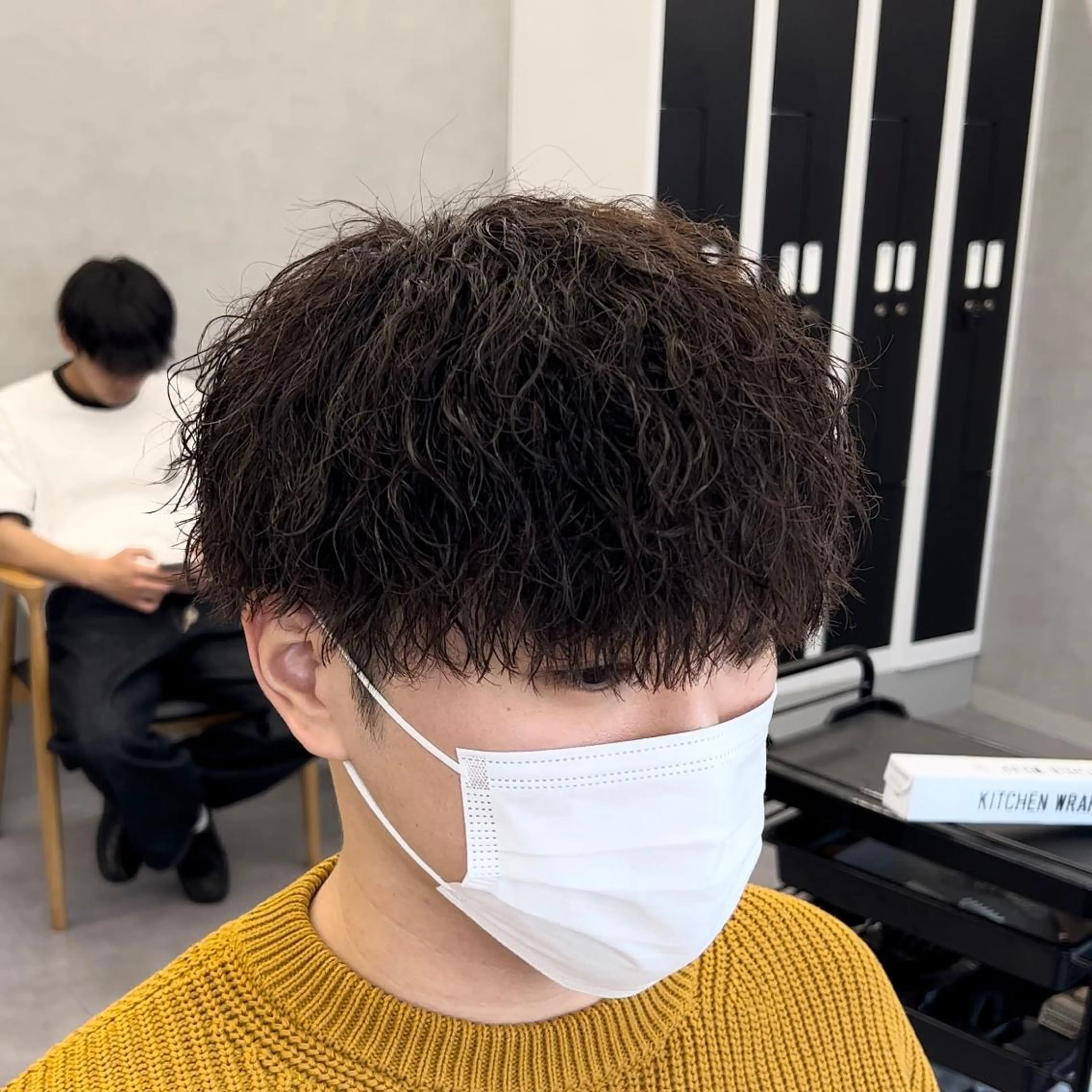 パーマ メンズ 浜野 泰斗のヘアスタイル