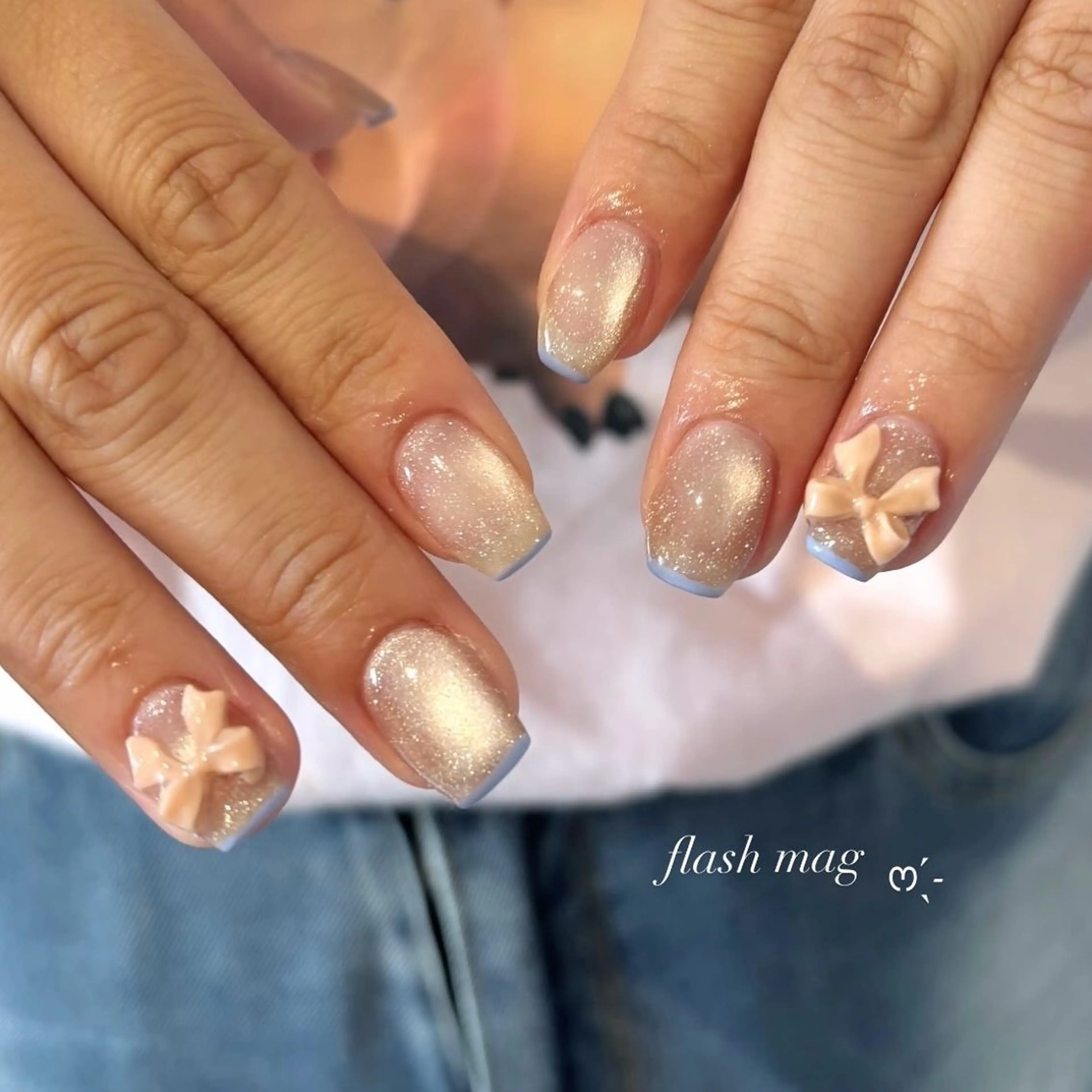 ネイル リボン ハンドネイル Ballie/ Mizukiのネイルデザイン