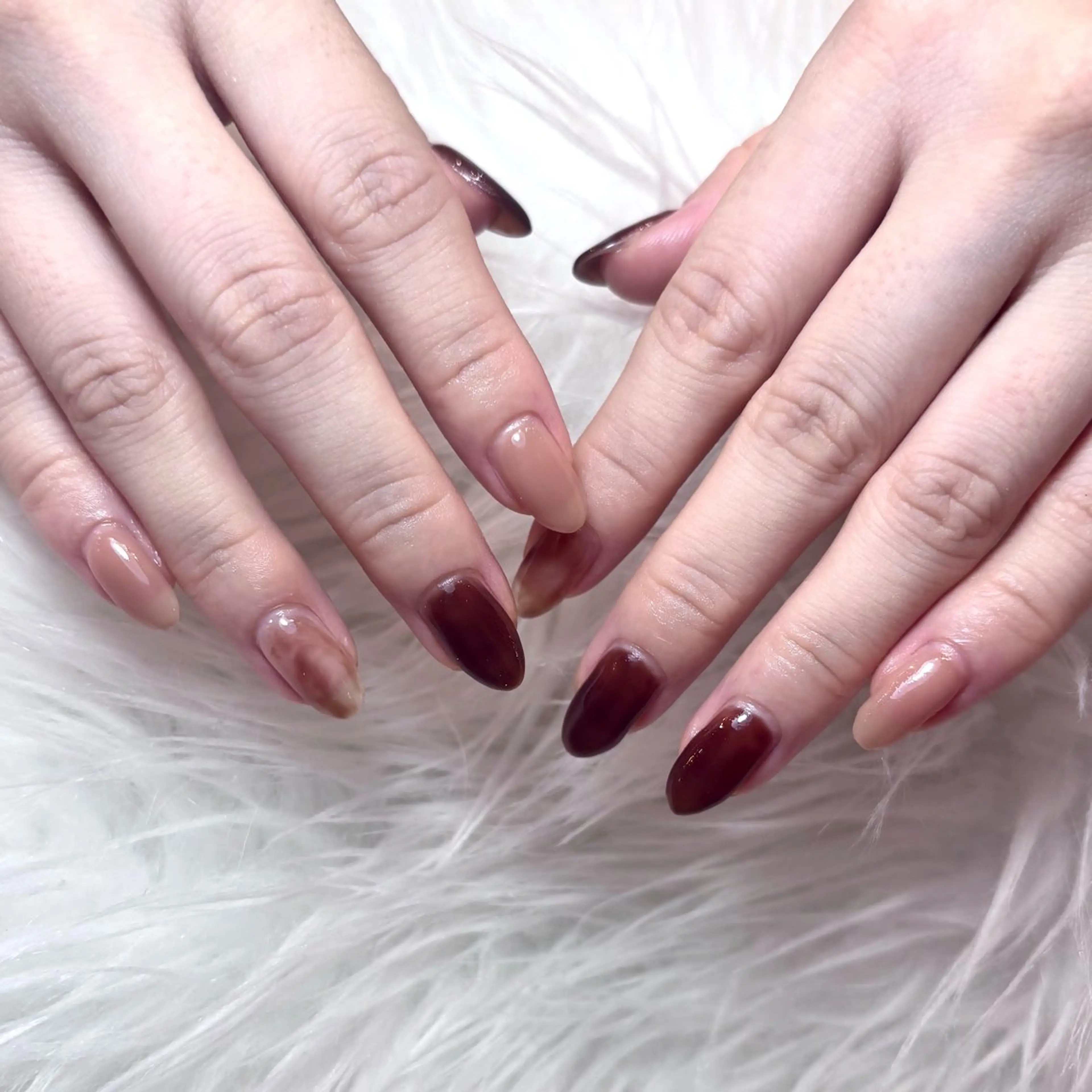 ネイル アートネイル 大理石ネイル(マーブル) Lib VALLA Aoiのネイルデザイン