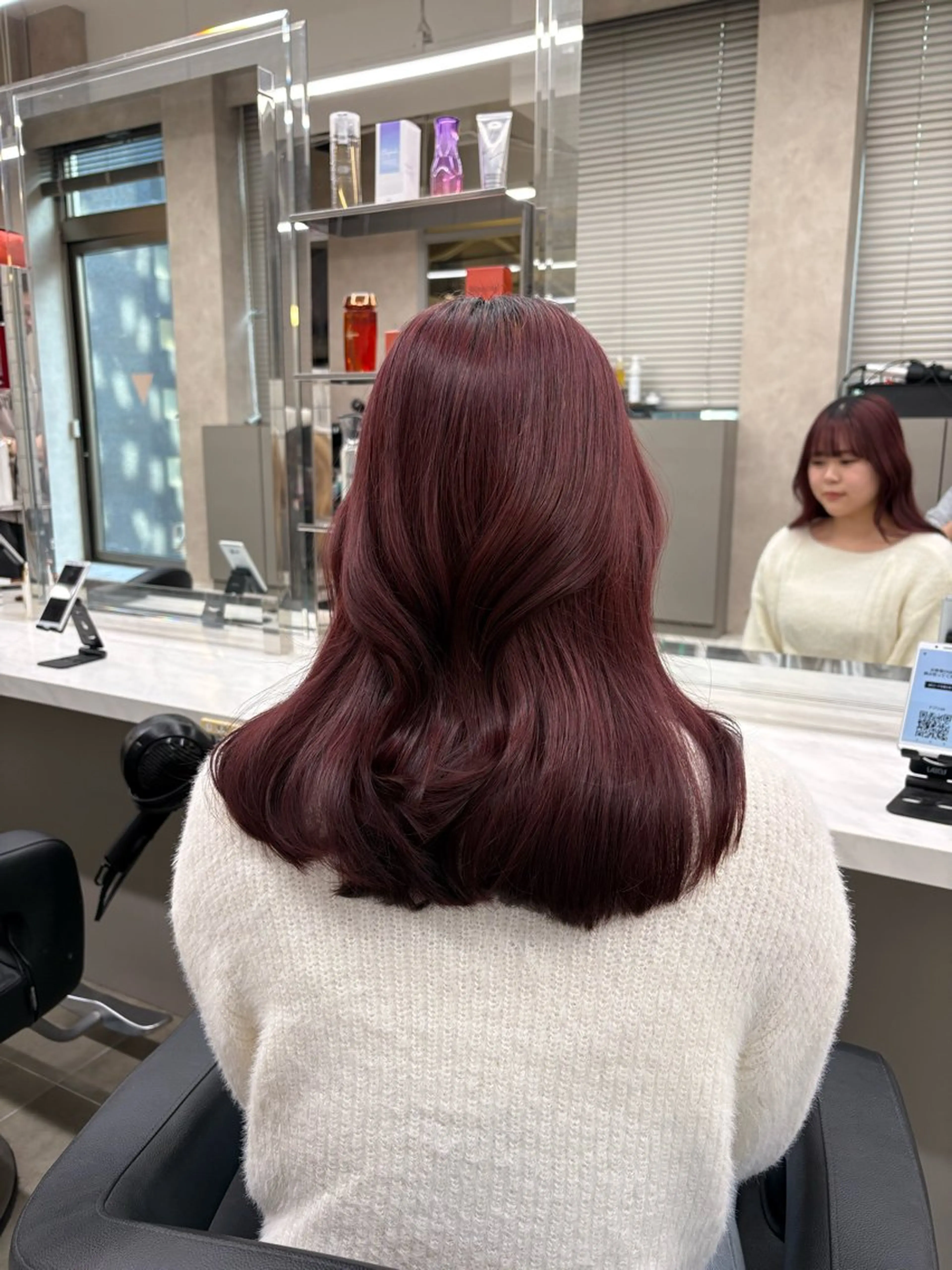 カラー ヘアカラー トリートメント ベージュ/ブラウン/ ナチュラルレイヤーのヘアスタイル