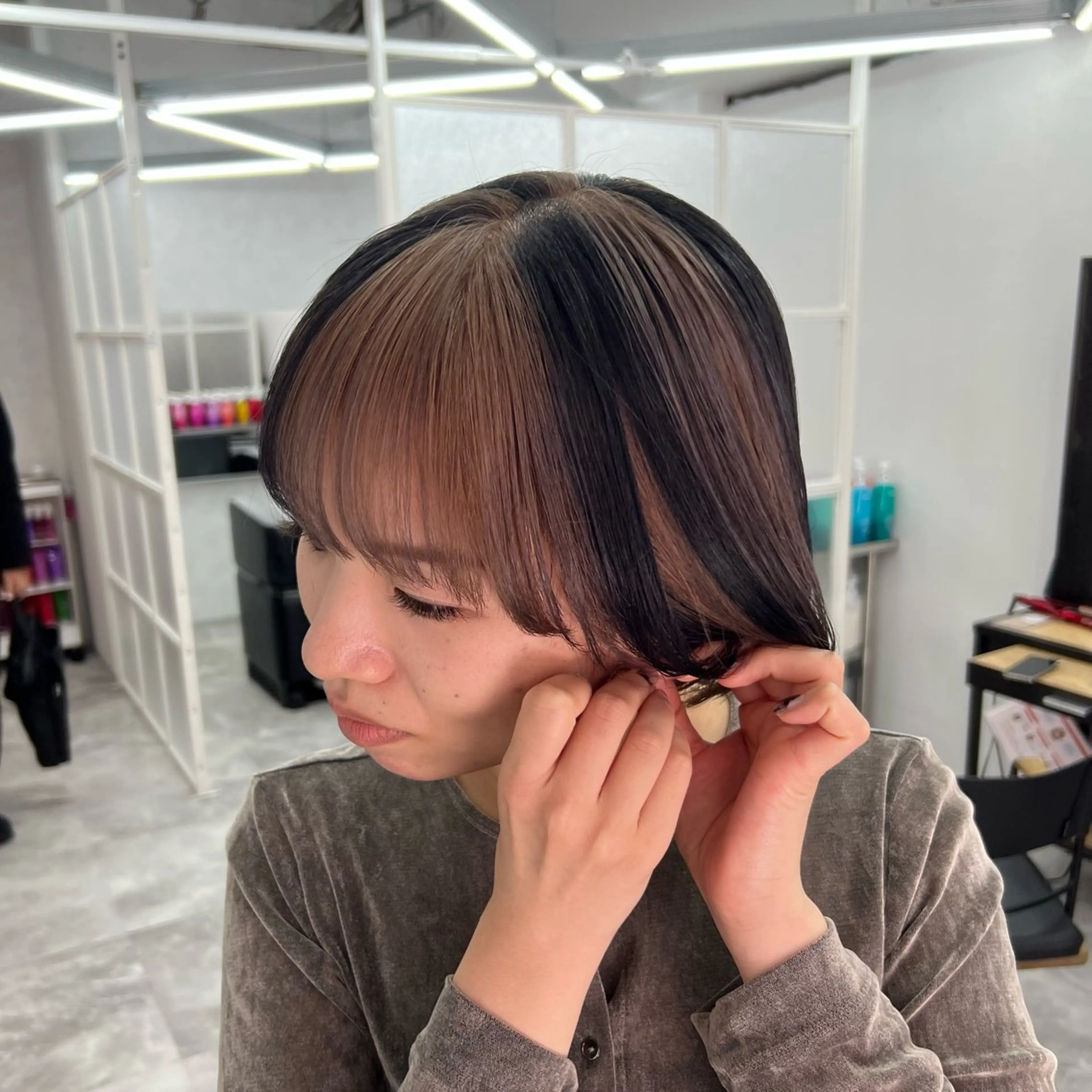 ショート カット ヘアカラー トリートメント 岸下 理緒のヘアスタイル