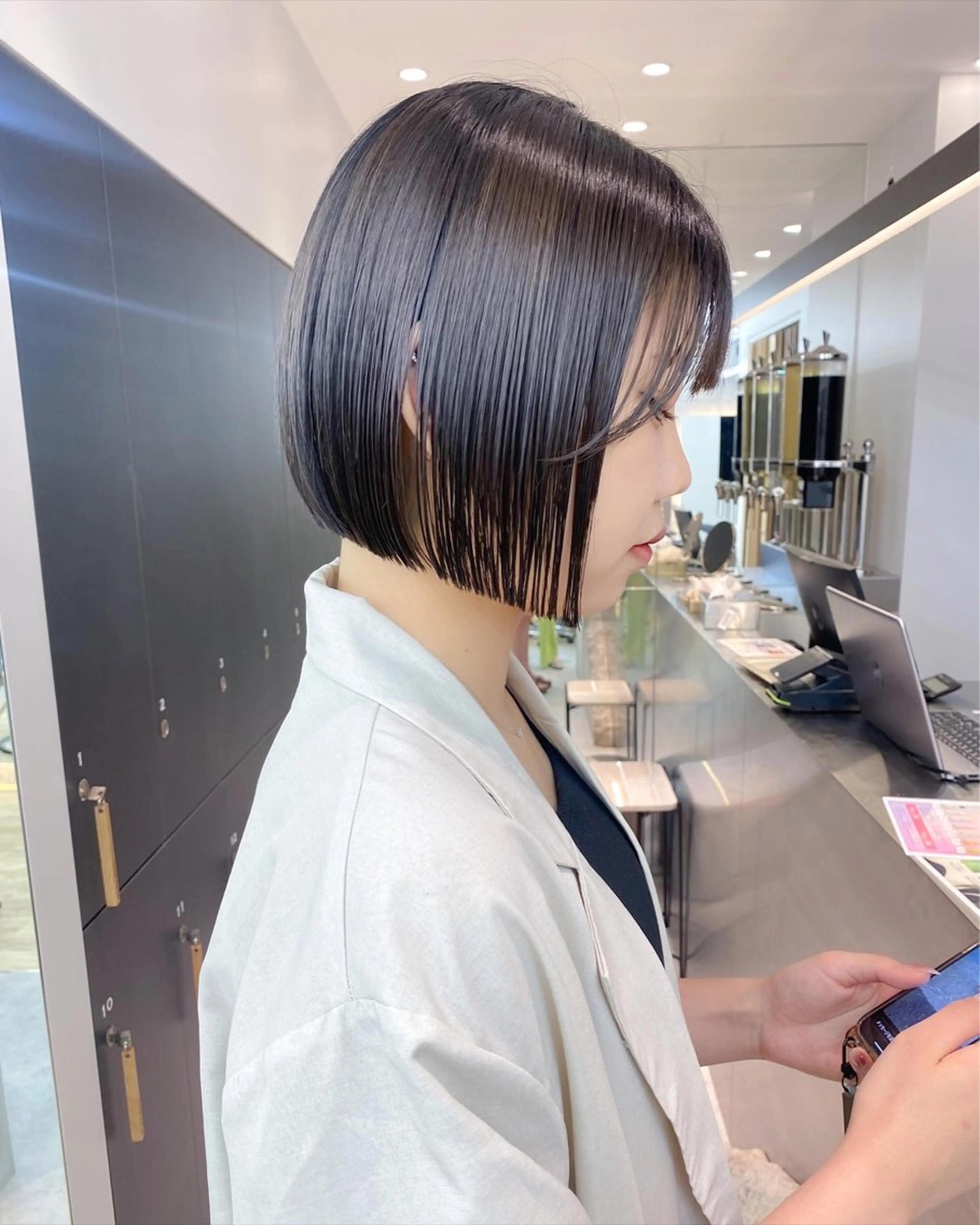 ミディアム カラー ボブ ♥️ボブ韓国風ヘア ♥️久保田夢美のヘアスタイル