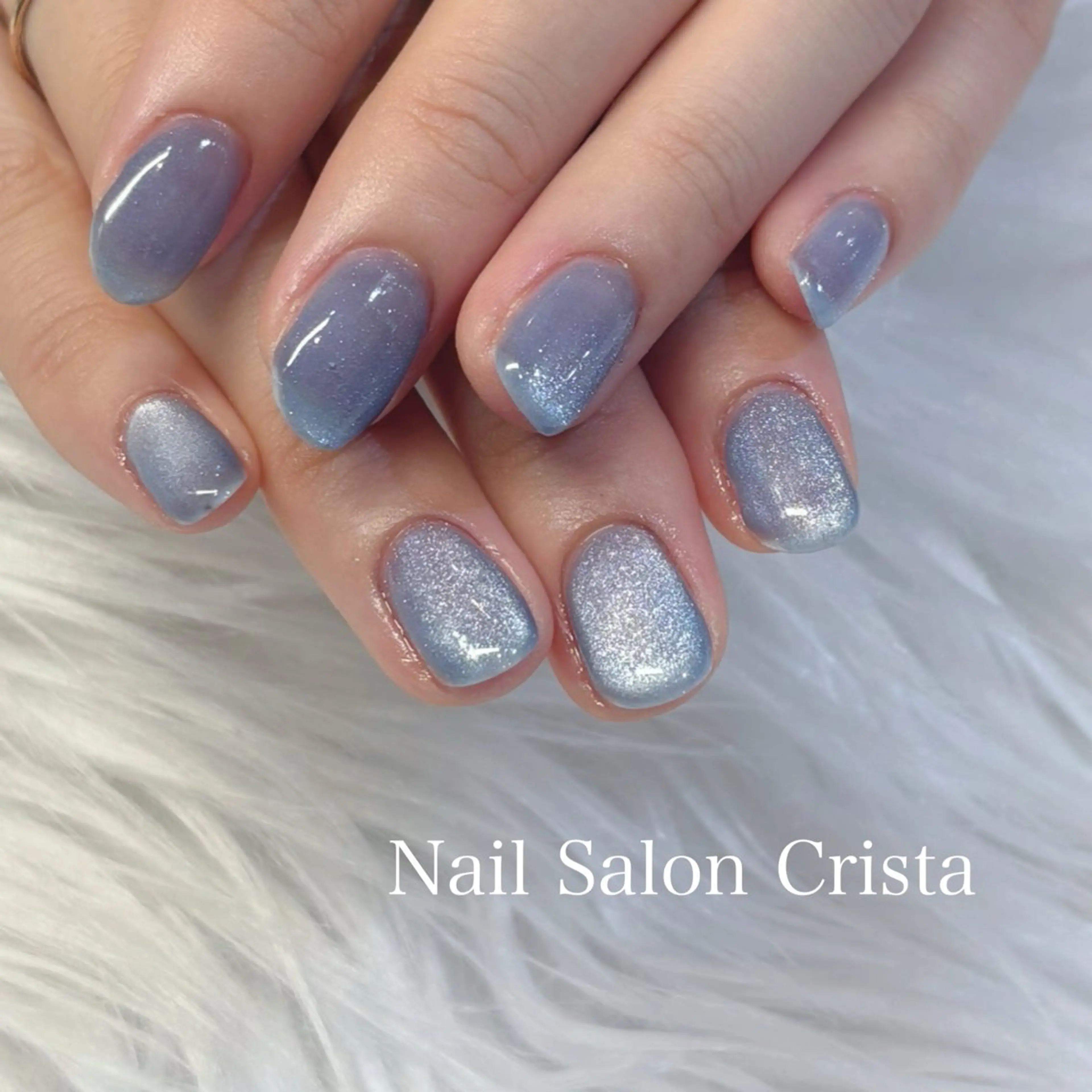 ネイル ジェルネイル マグネットネイル ワンカラーネイル パラジェル ハンドネイル NAILSALON CRISTA所属・🤍CRISTA yui🤍のネイルデザイン