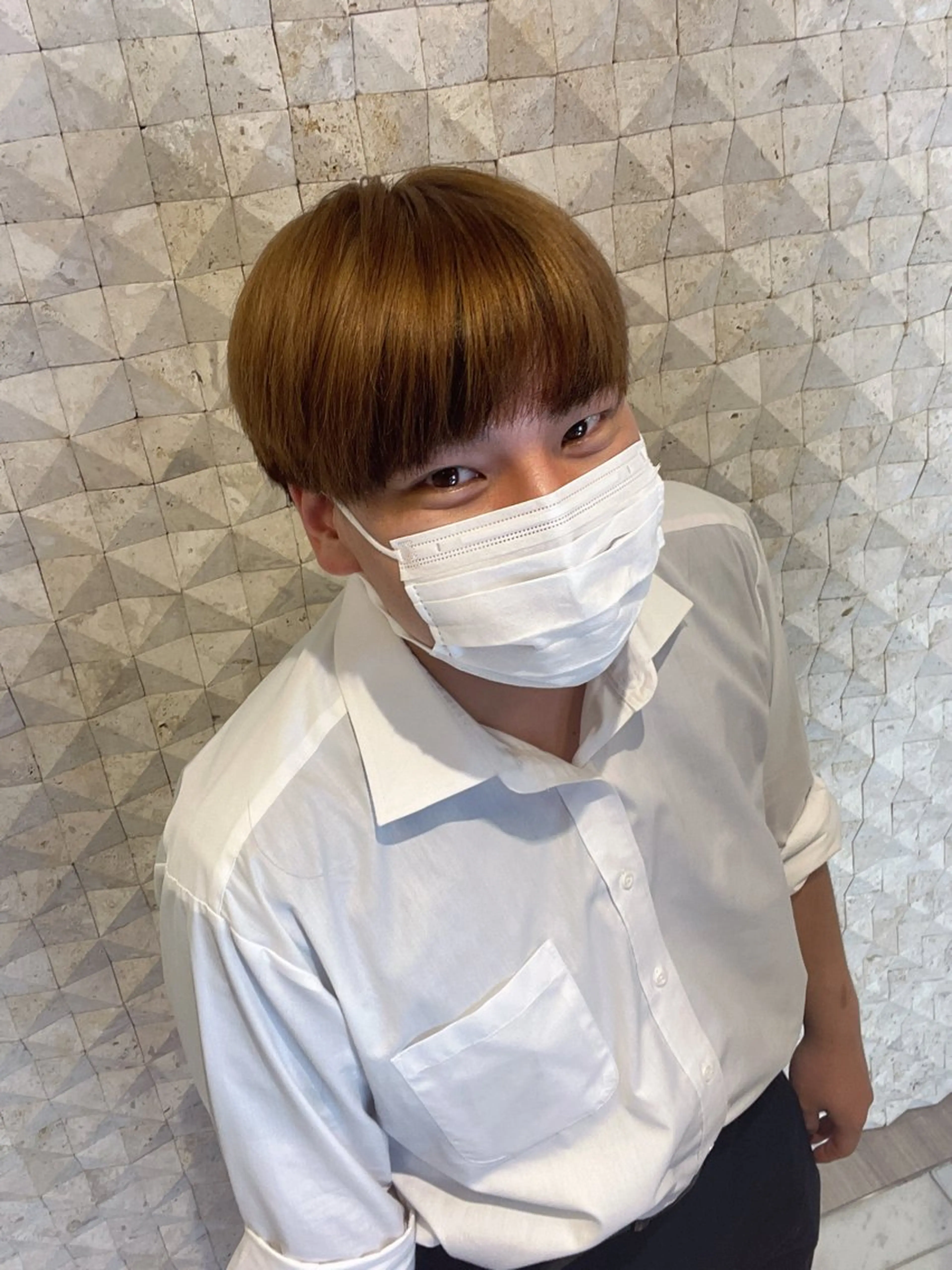 ショート カラー ベージュカラー ミルクティーベージュ ラティアンヌイグレック所属・豊中/髪質改善/ レイヤーカットミヅキのヘアスタイル