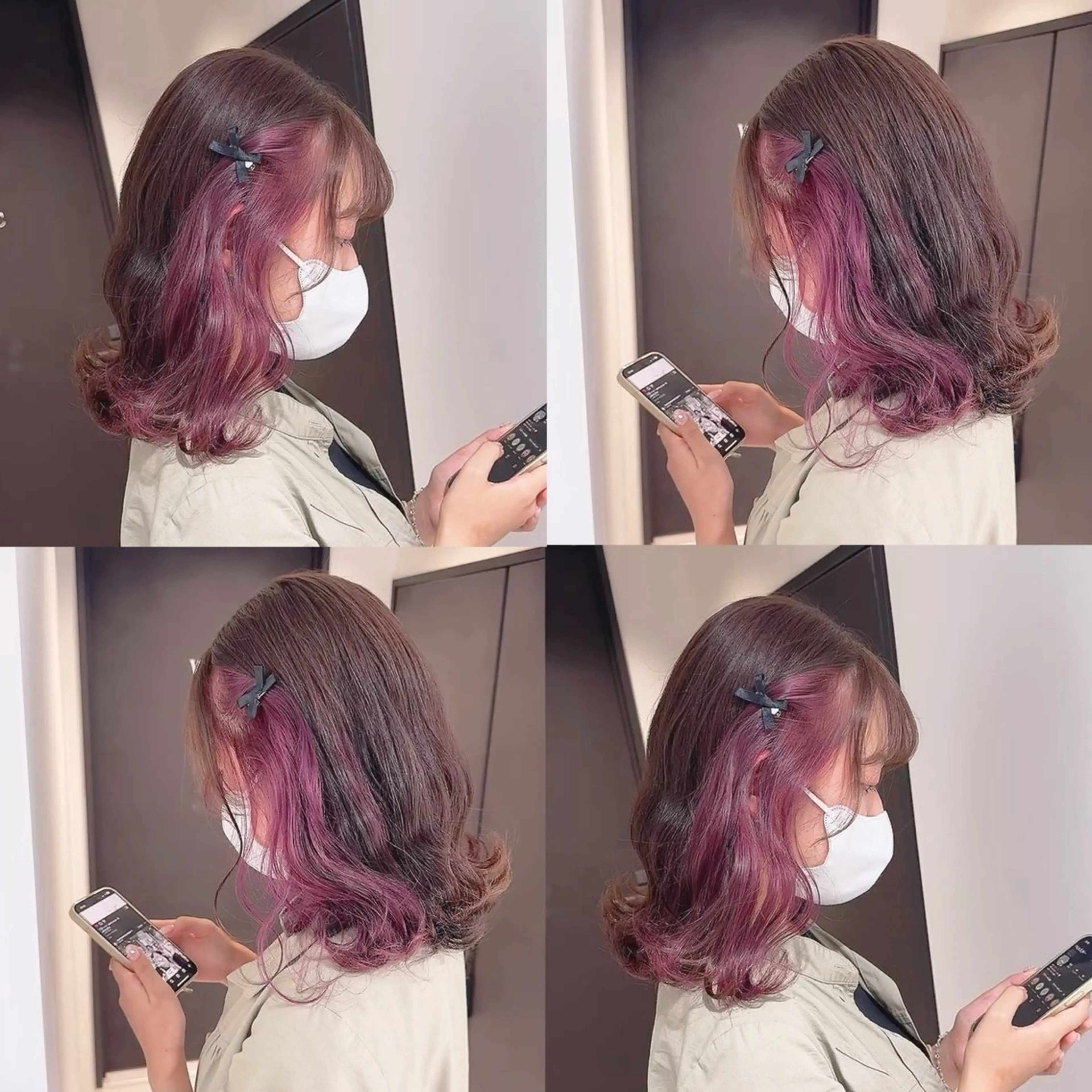 カラー ヘアカラー トリートメント 渋谷:インナーカラー ／🍒エリカ🍒のヘアスタイル