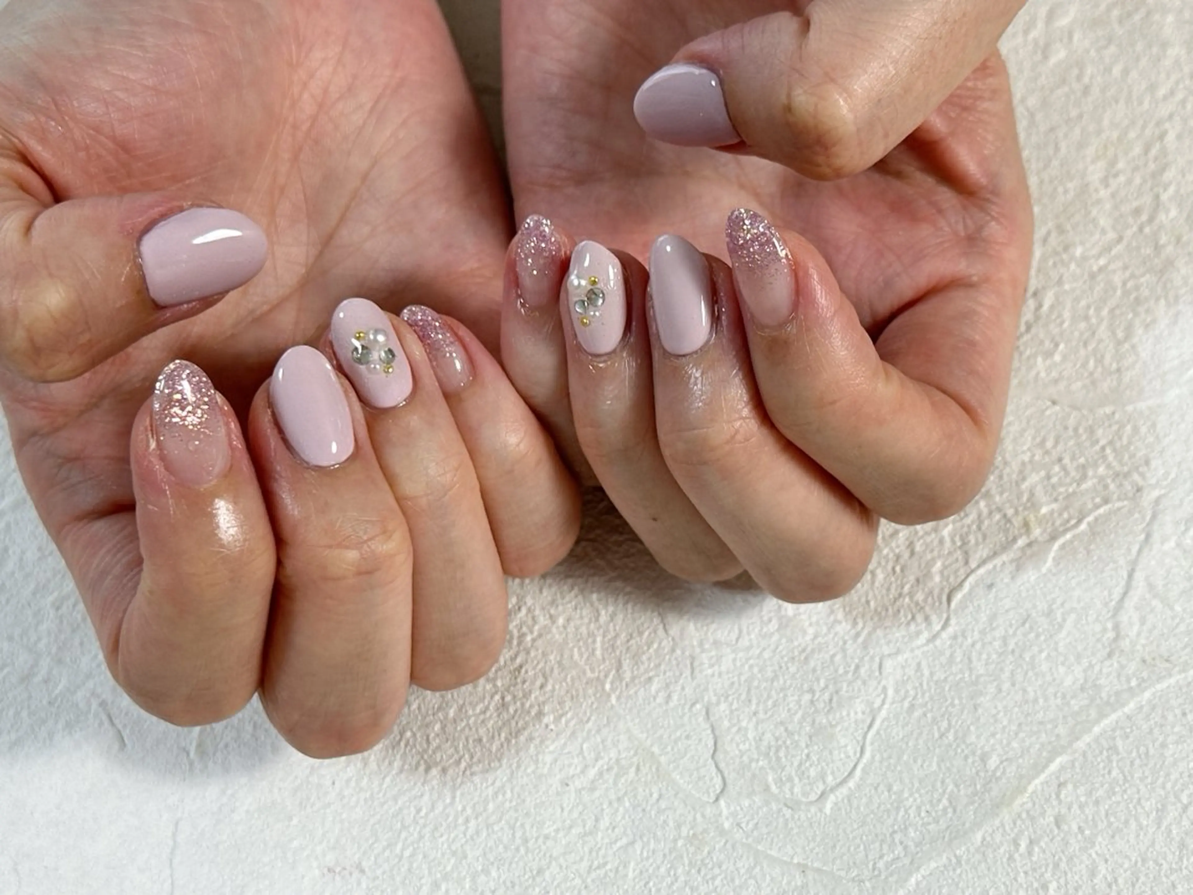 ネイル オーロラネイル フットネイル フレンチネイル ジェルネイル マグネットネイル kiki nail たまプラーザのネイルデザイン