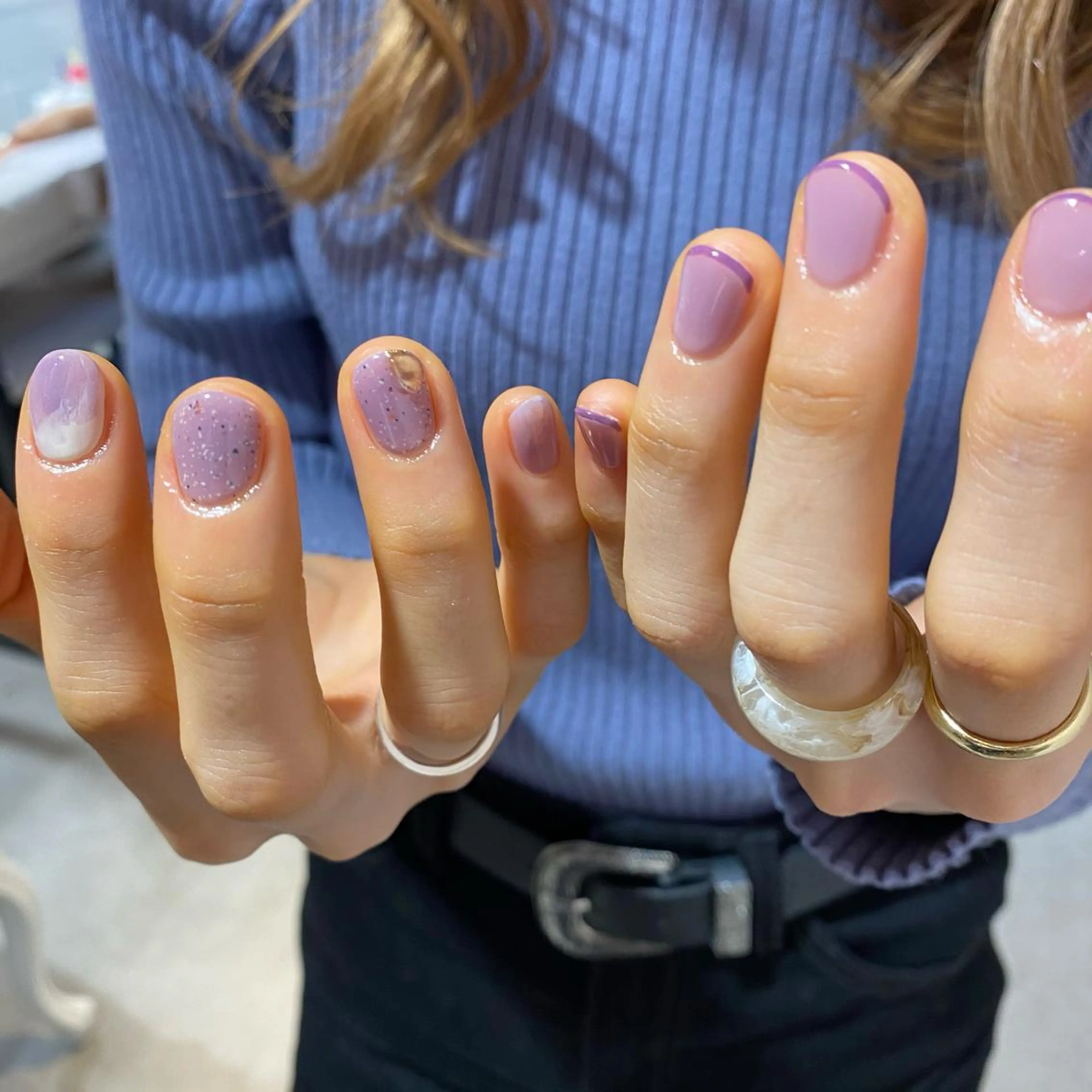 ネイル フレンチネイル ハンドネイル Trico Antique所属・岩本 杏のネイルデザイン