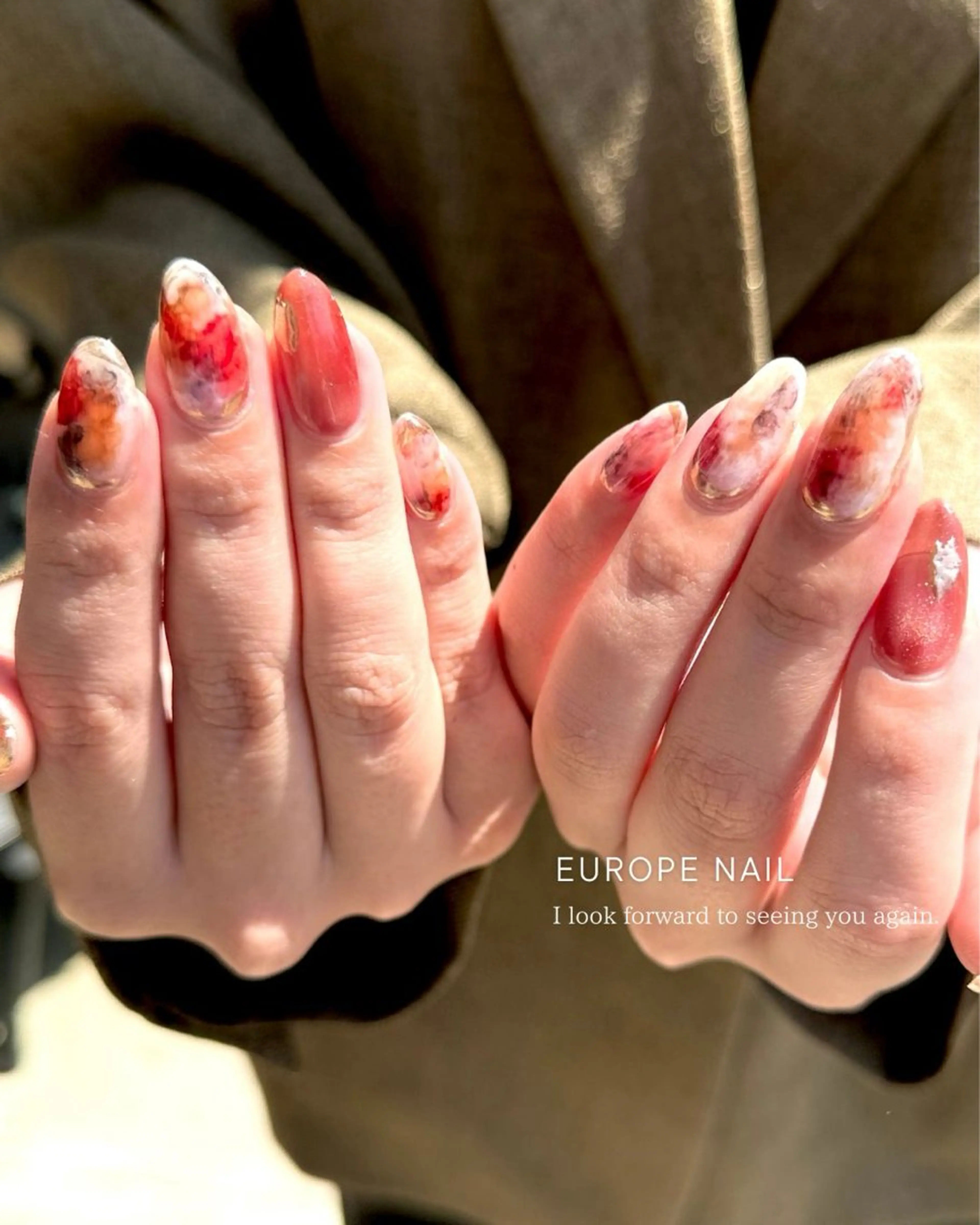 ネイル アートネイル フラワーネイル ジェルネイル マグネットネイル 大理石ネイル(マーブル) Seemly 千田町店所属・フラワーパラジェル 🌸シームリーエミのネイルデザイン