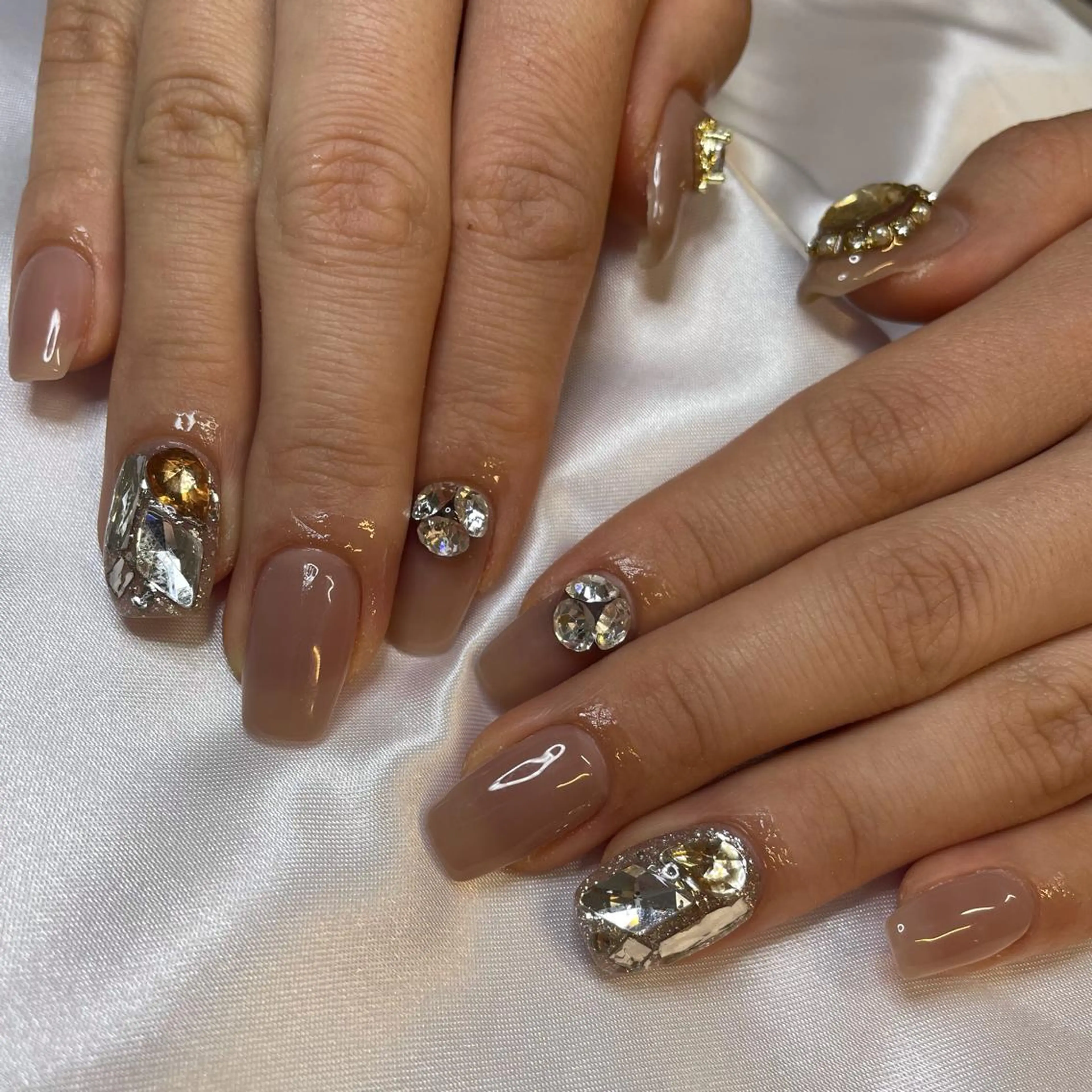 ネイル 韓国ネイル ハンドネイル 韓国/網紅/パーツ M-salonのネイルデザイン