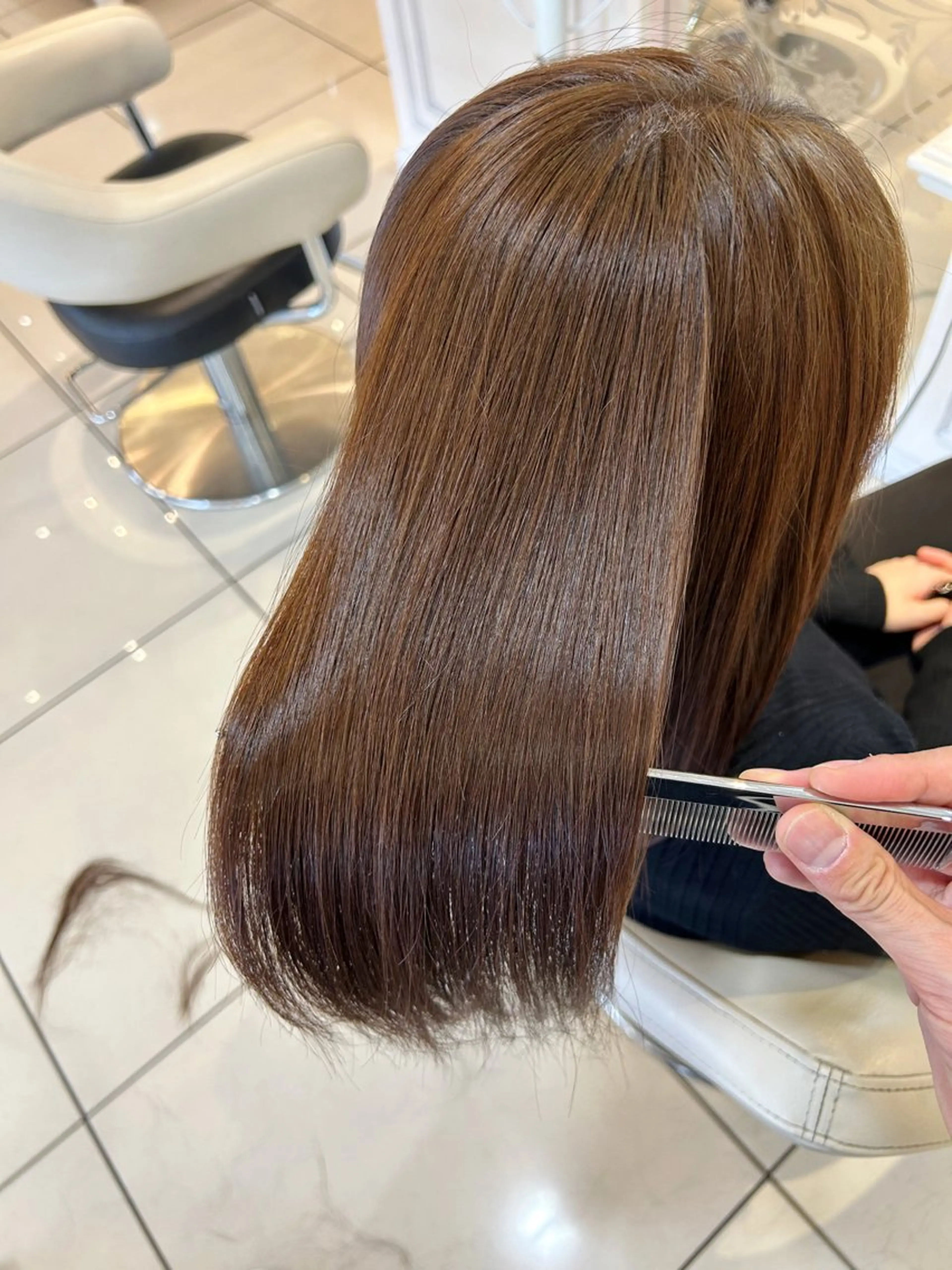 ミディアム 髪質改善 カット ヘアカラー トリートメント 高橋 佑のヘアスタイル