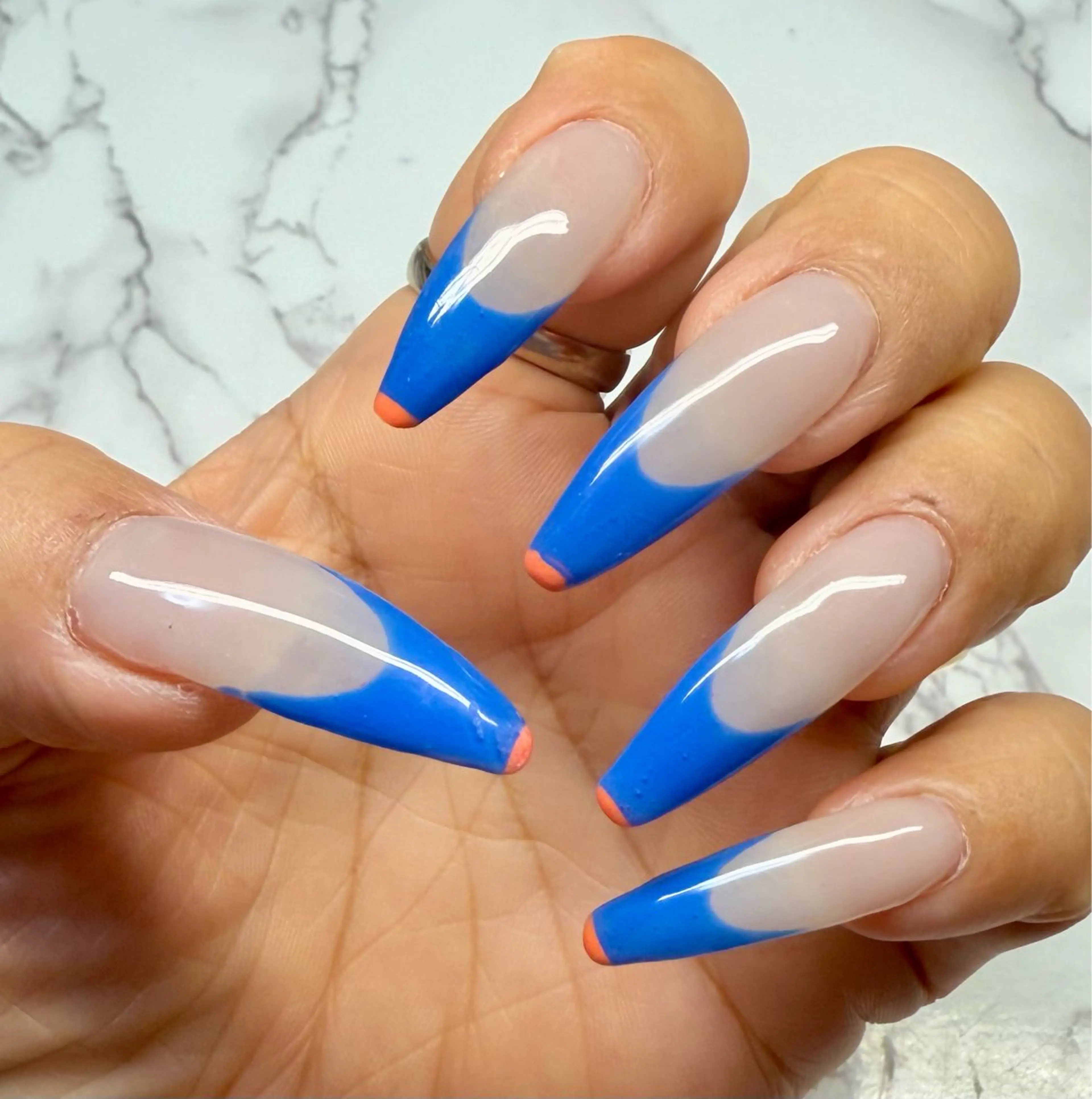 ネイル アートネイル チークネイル フレンチネイル 氷ネイル・うるうるネイル キラキラネイル M.N_ nailのネイルデザイン