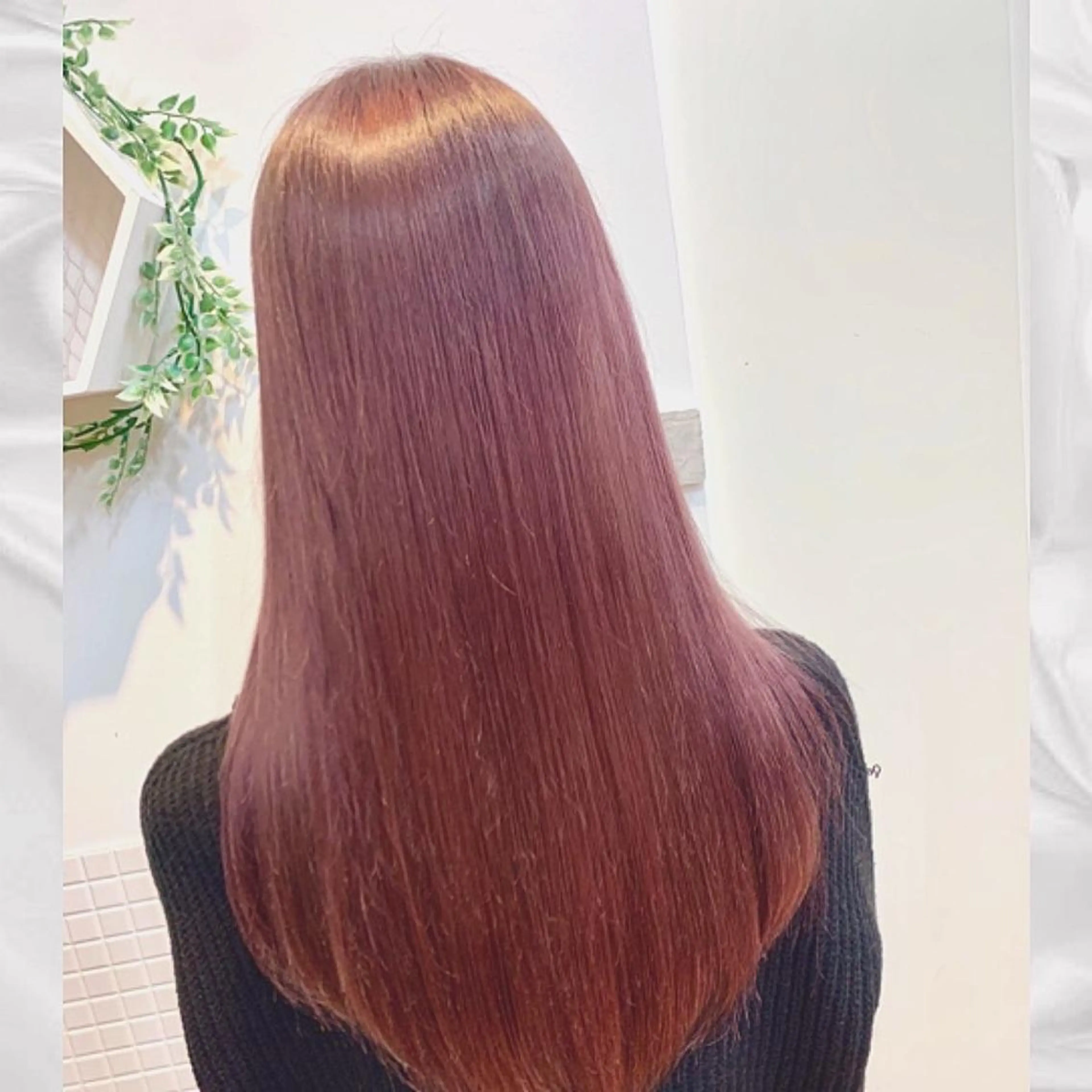 ロング カラー ブリーチ ピンクカラー ローズカラー トリートメント ヘアカラー トリートメント ayaka 大宮のヘアスタイル