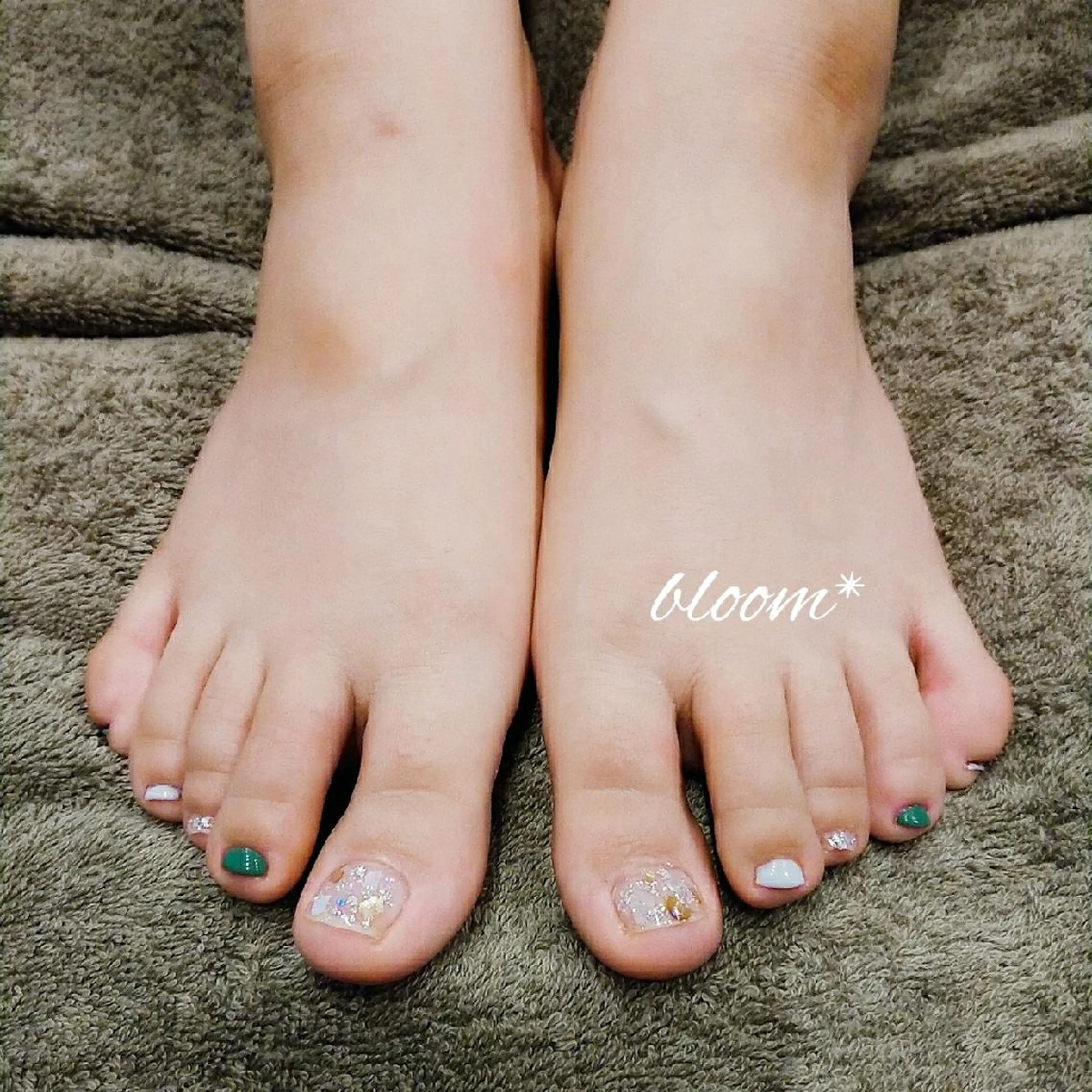 ネイル 大理石ネイル(マーブル) フットネイル bloom *のネイルデザイン