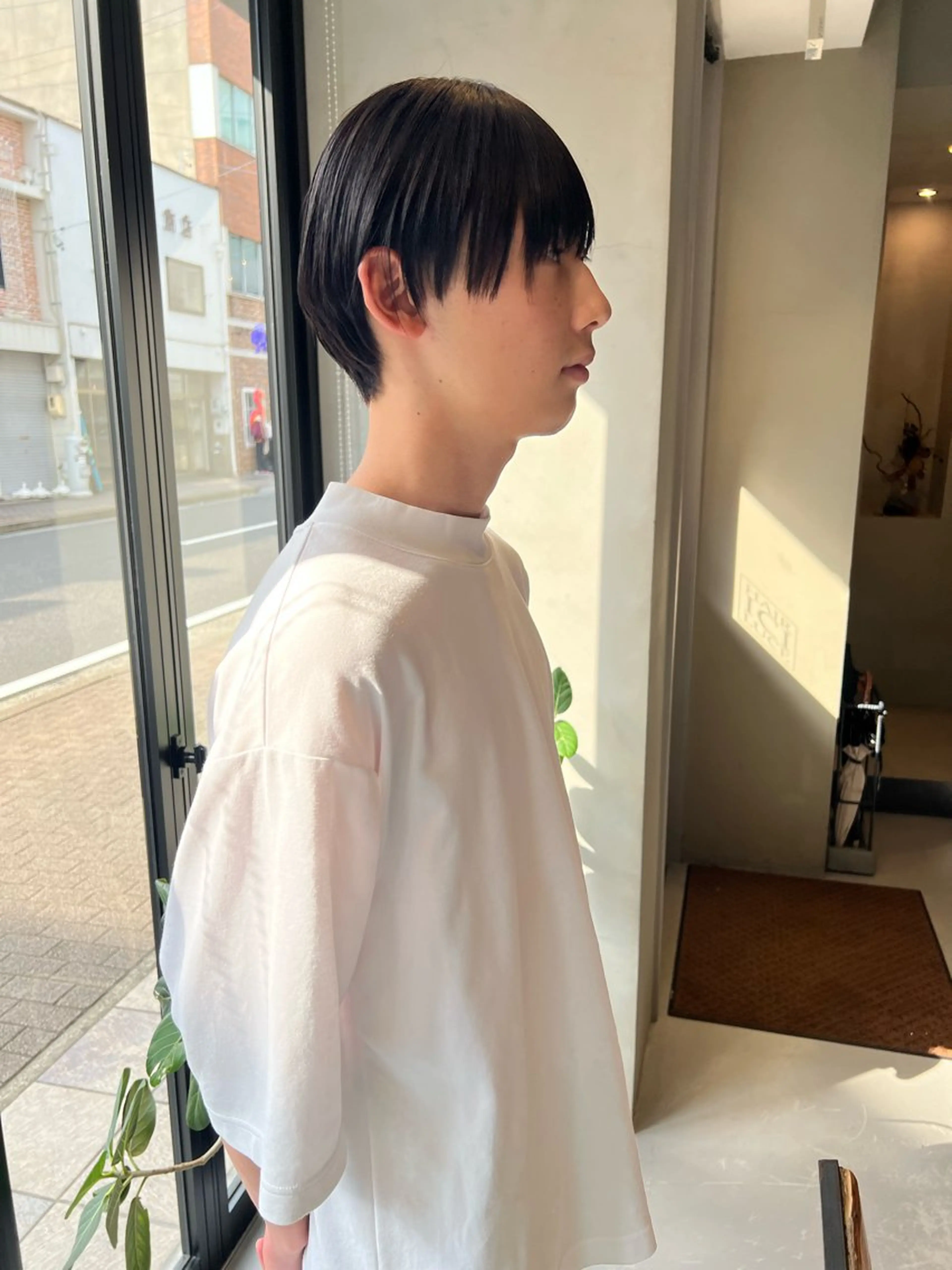 メンズ saki / ボブ /ベージュ系カラーのヘアスタイル