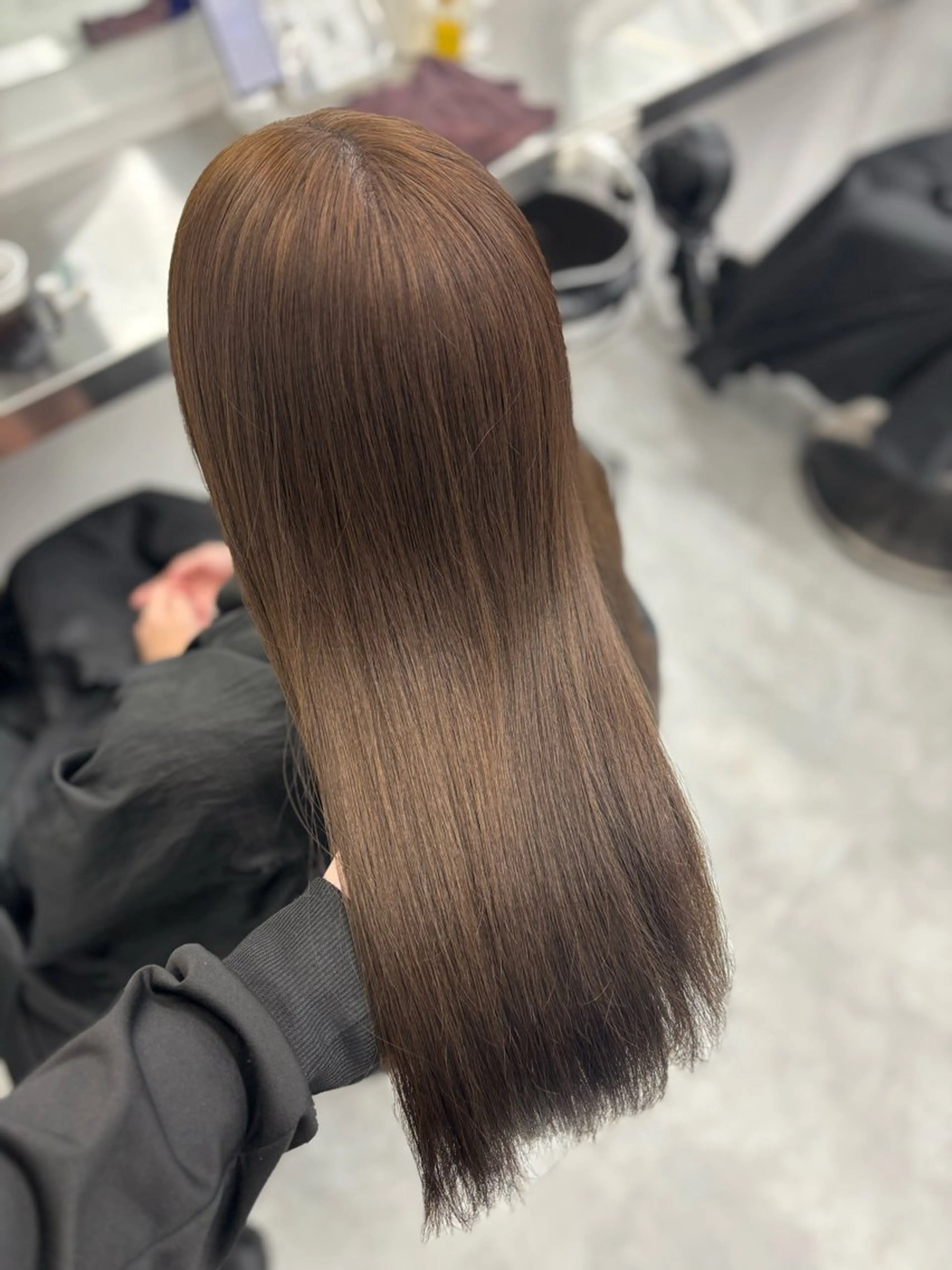 ロング カラー ヘアカラー 韓国風暗髪ヘア🤍 🫧MIREIのヘアスタイル