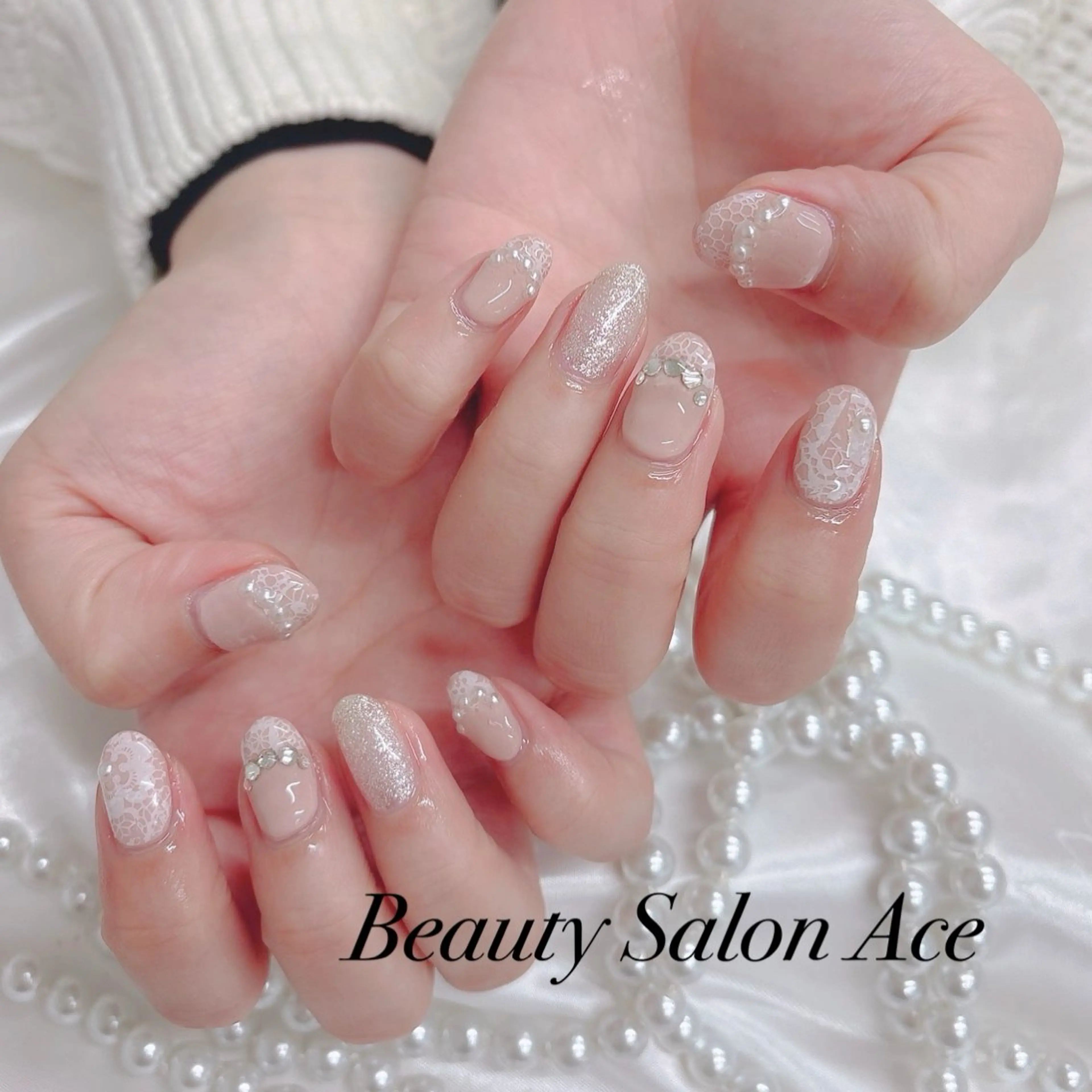ネイル ハンドネイル ハンドケア Beauty Salon Ace（ネイルサロン　エース）所属・池袋フィルイン Ace♡長さだしのネイルデザイン