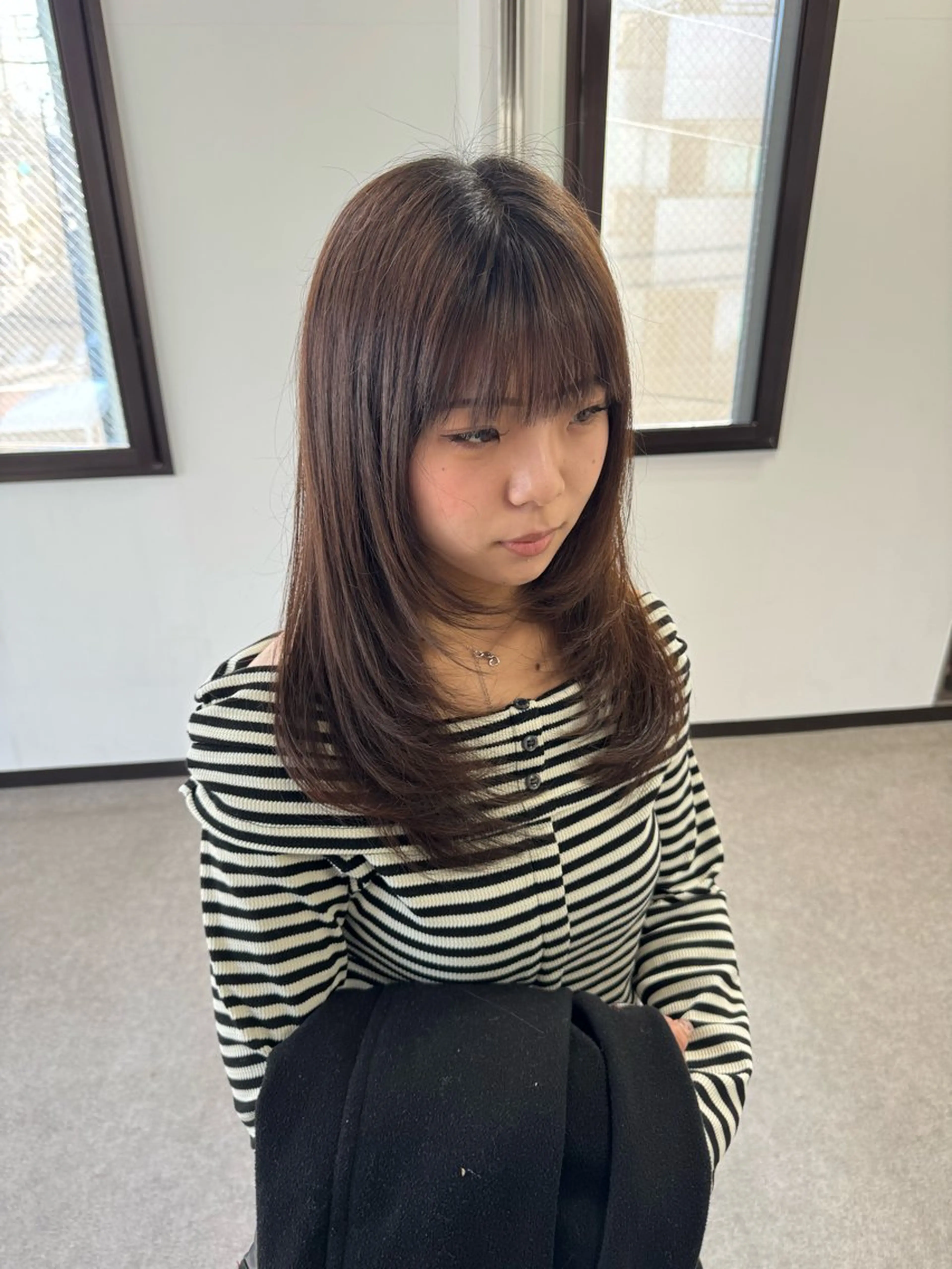 ミディアム カット ヘアカラー 大船🫧ボブ• ショート🫧持田樹のヘアスタイル