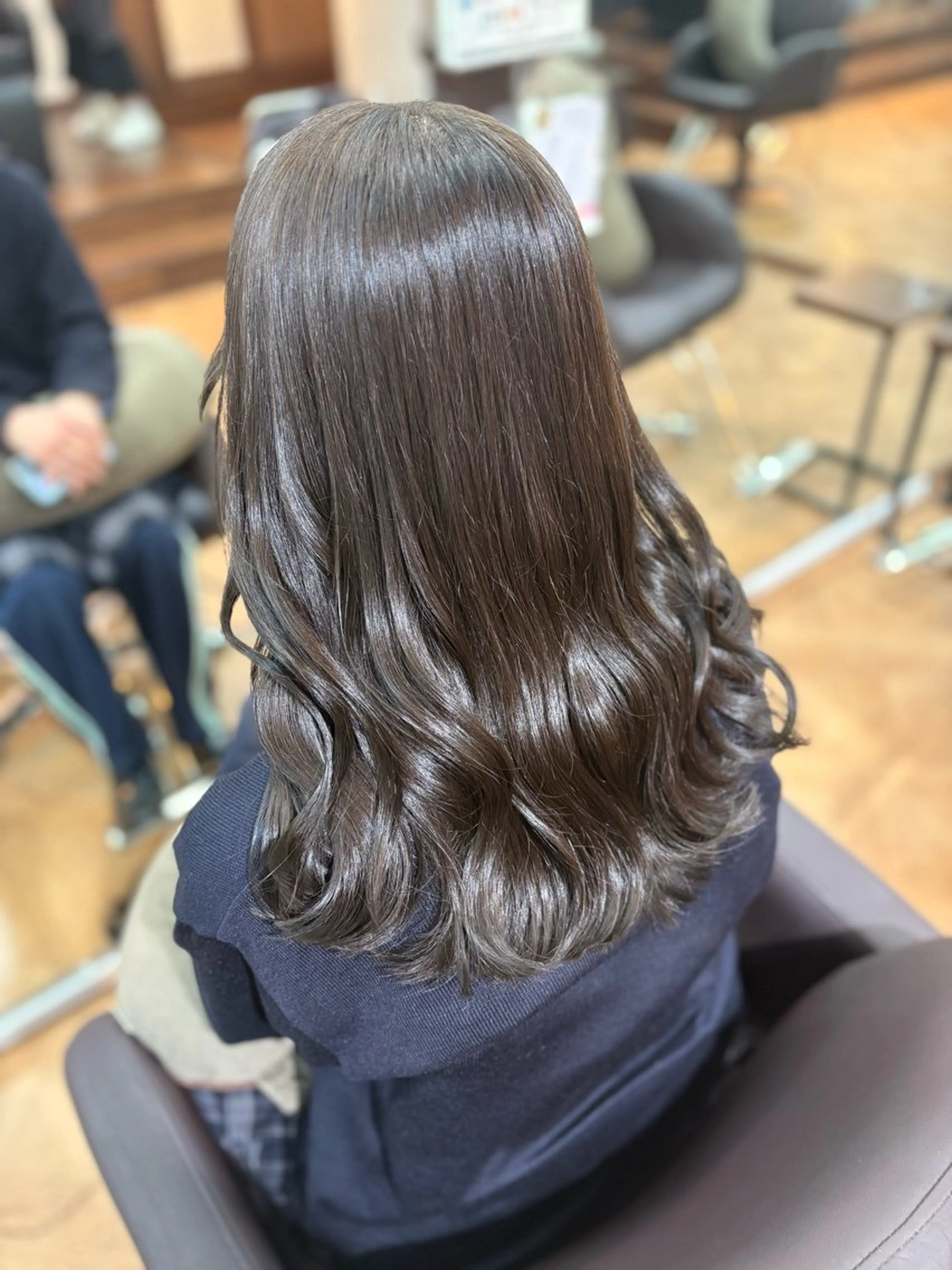 セミロング カラー アッシュ アッシュグレー アッシュグレージュ グレージュ カット ヘアカラー 🍒Ayana🍒 艶カラー🍒のヘアスタイル