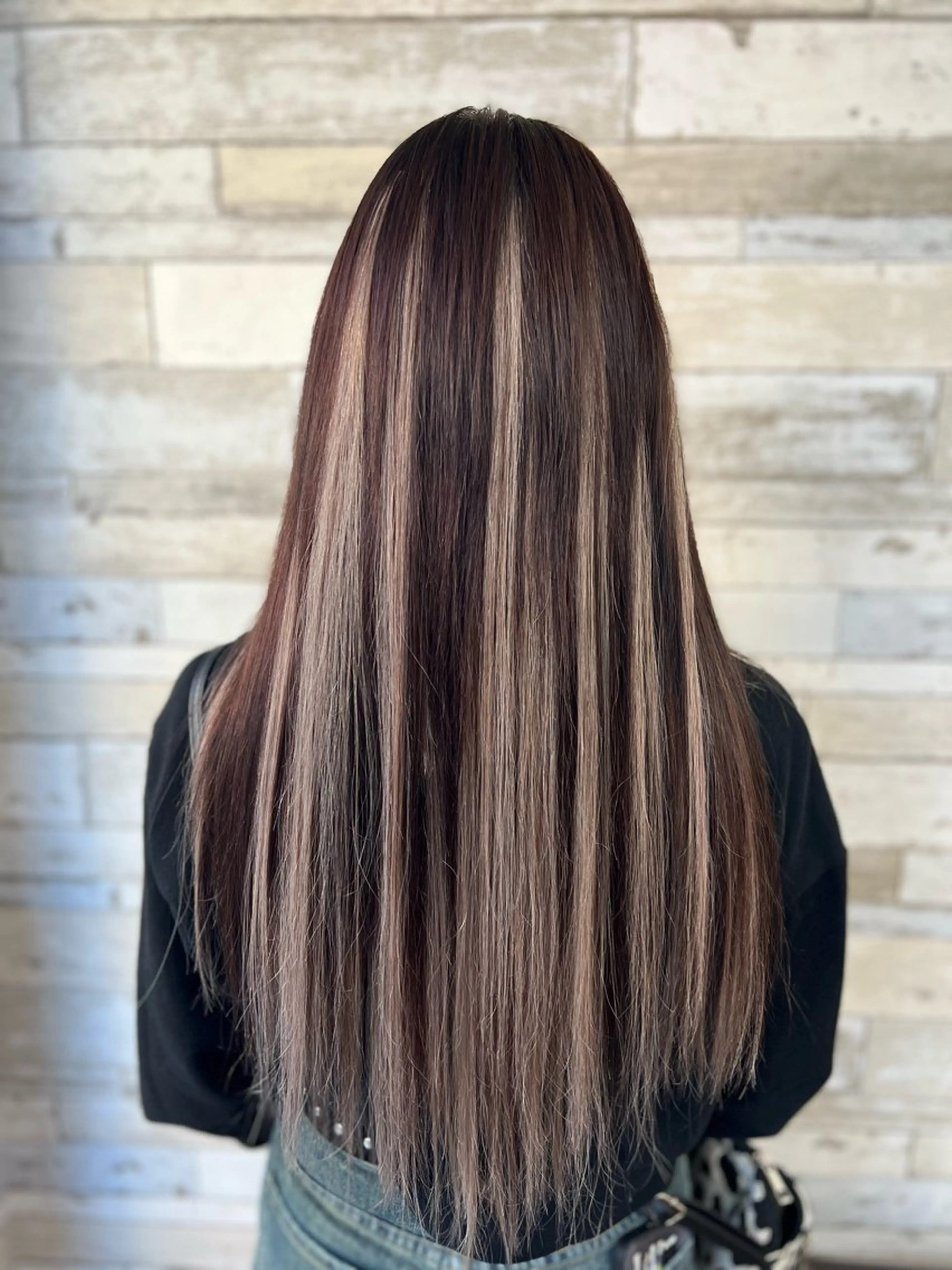 ロング レイヤーカット エクステ B-W ⭐️REIKOのヘアスタイル